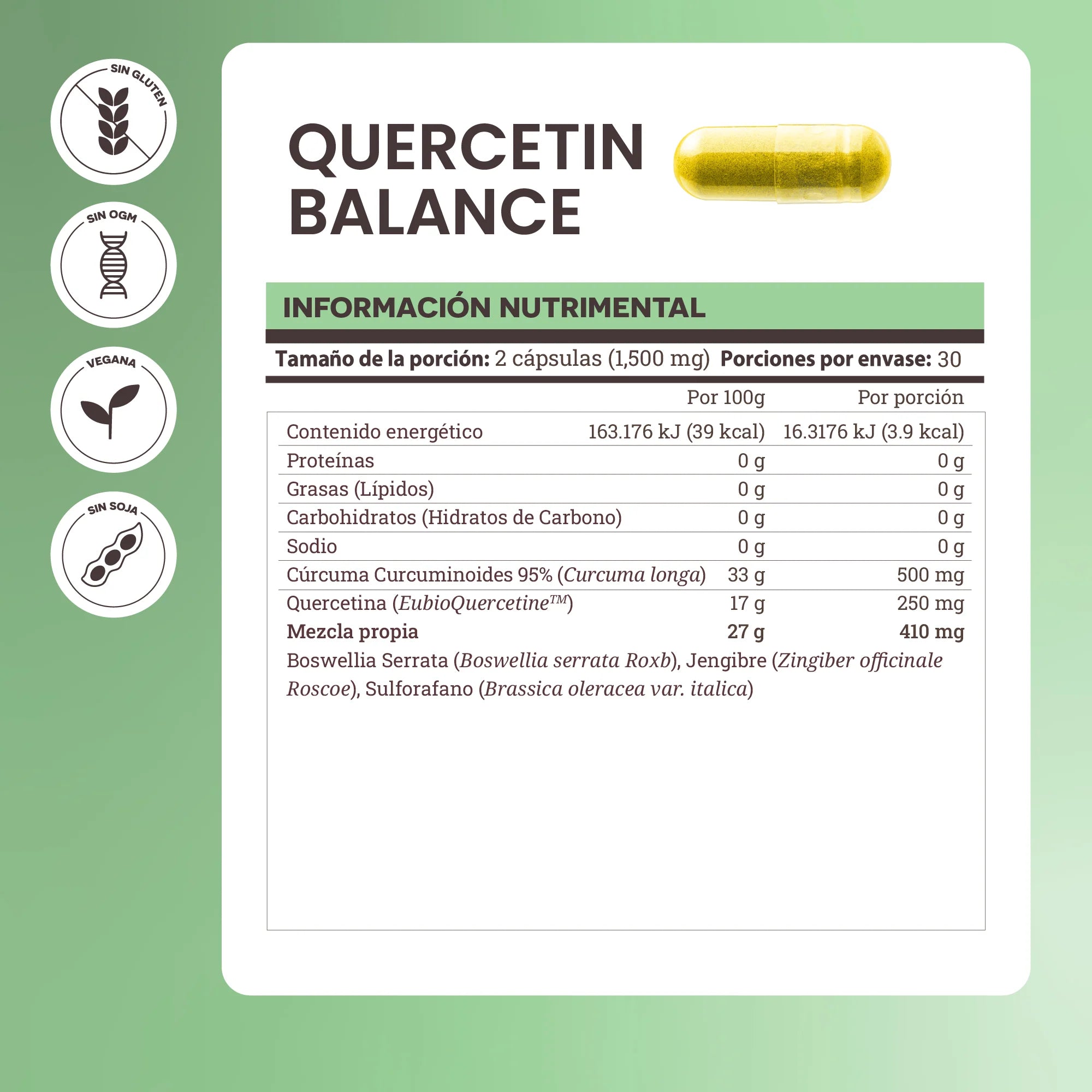 Matter Quercetin Balance 65 cápsulas