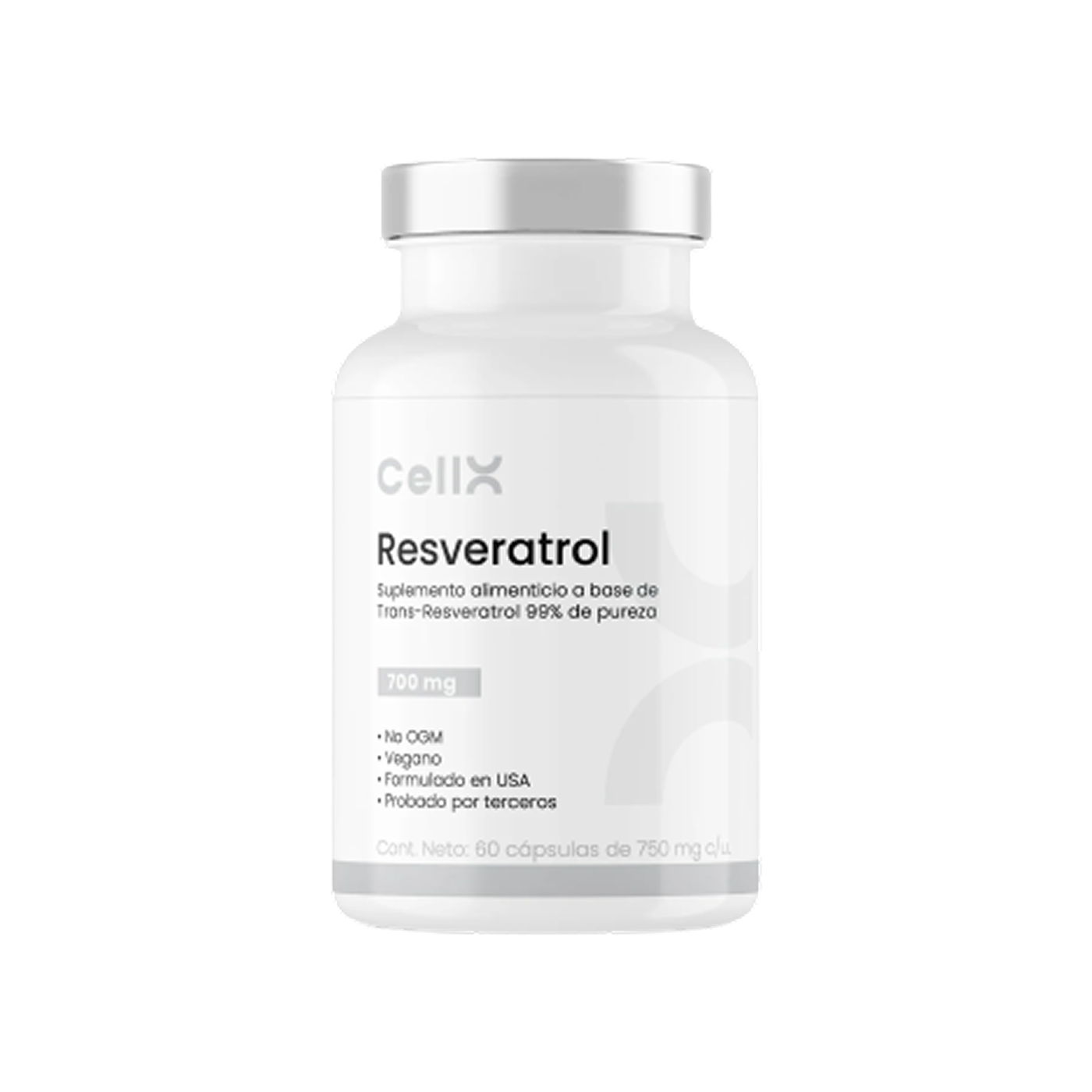 CellX Resveratrol 700 mg, 60 cápsulas