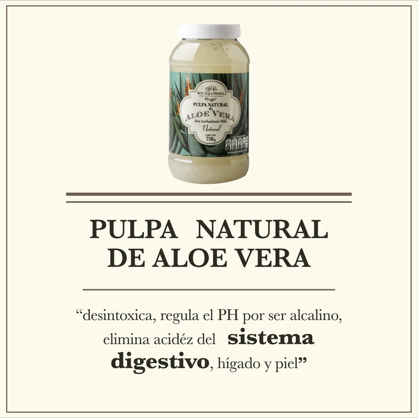 Boutique Herbal Aloe Vera Pulpa, 750 gramos