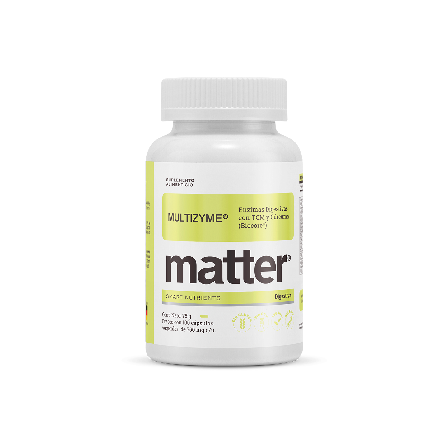 Matter Multizyme | Enzimas Digestivas con TCM y Cúrcuma, 100 cápsulas