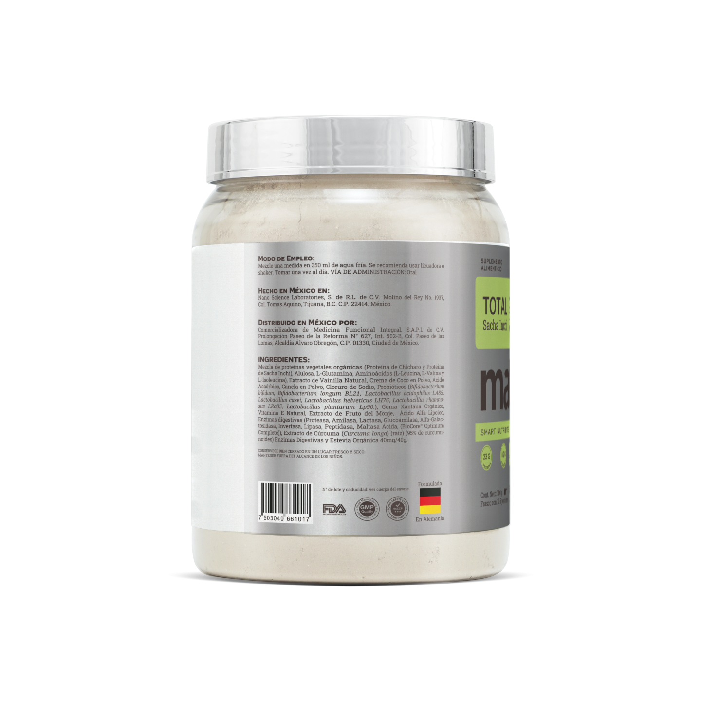 Matter Total Sport | Proteína con Probióticos, Enzimas, Ácido R Lipoico y Sacha Inchi