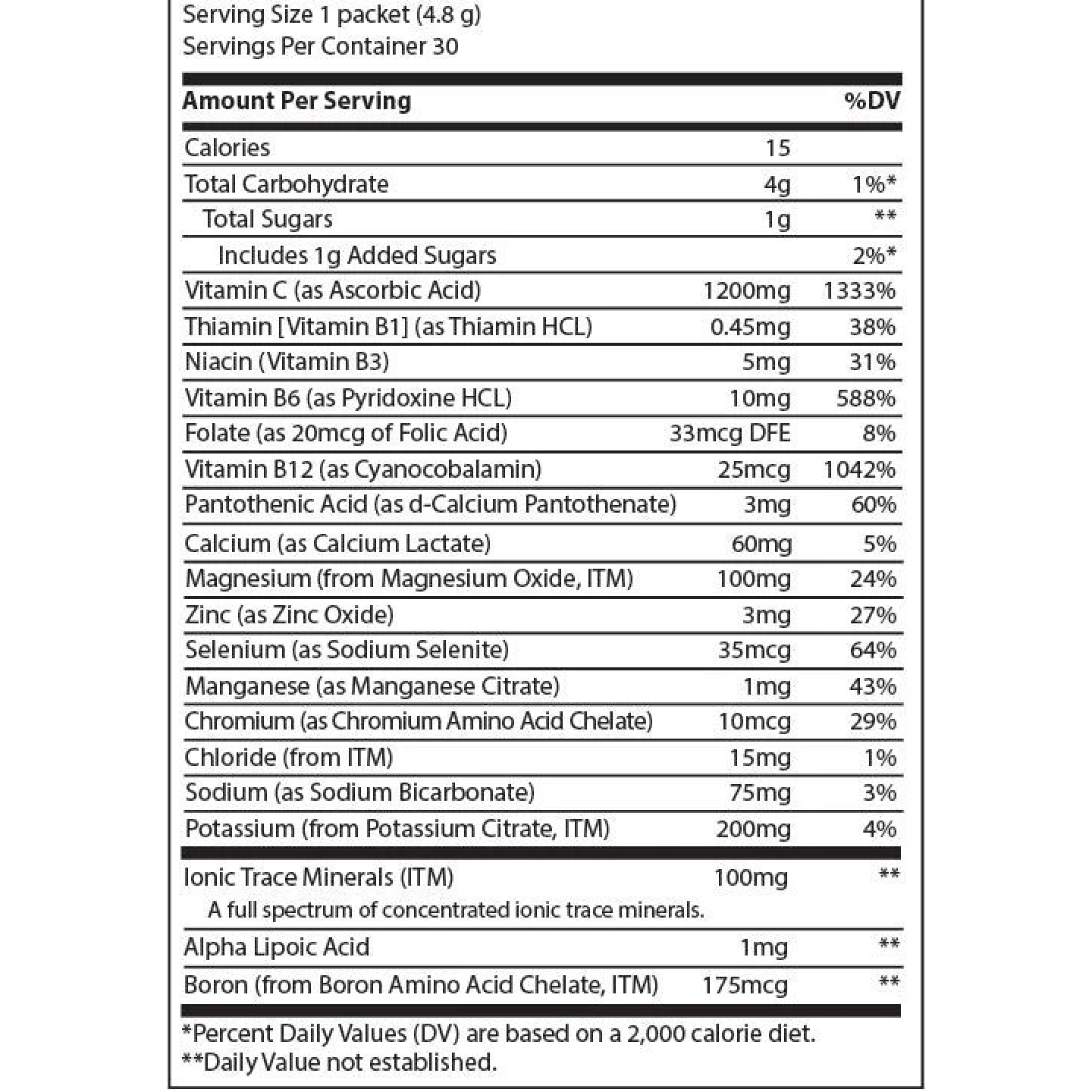 Electrolyte Stamina Power Pak Orange Blast ( VITAMINA C 1200MG)  - Trace Minerals