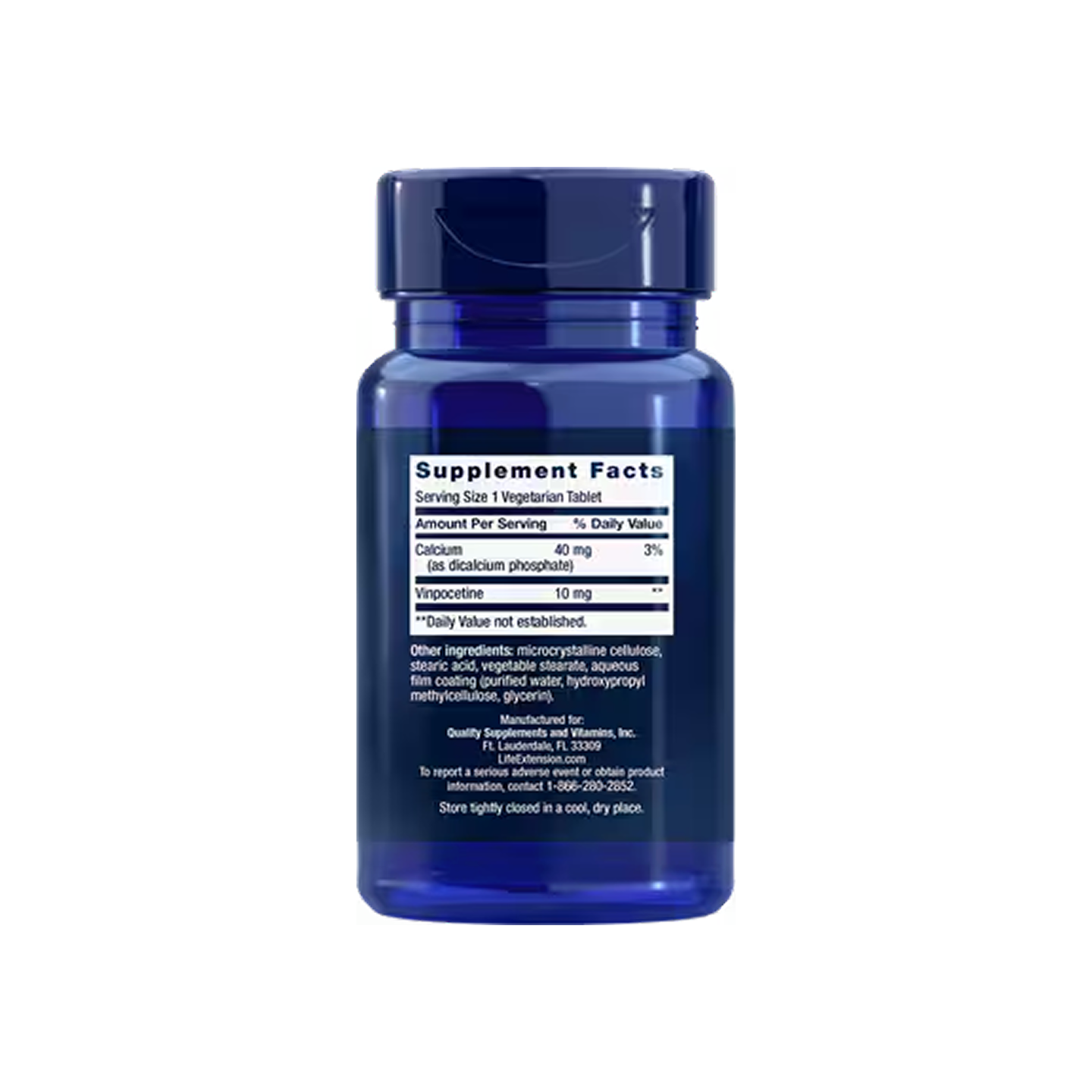 Life Extension Vinpocetine 10 mg 100 Tabletas Vegetales