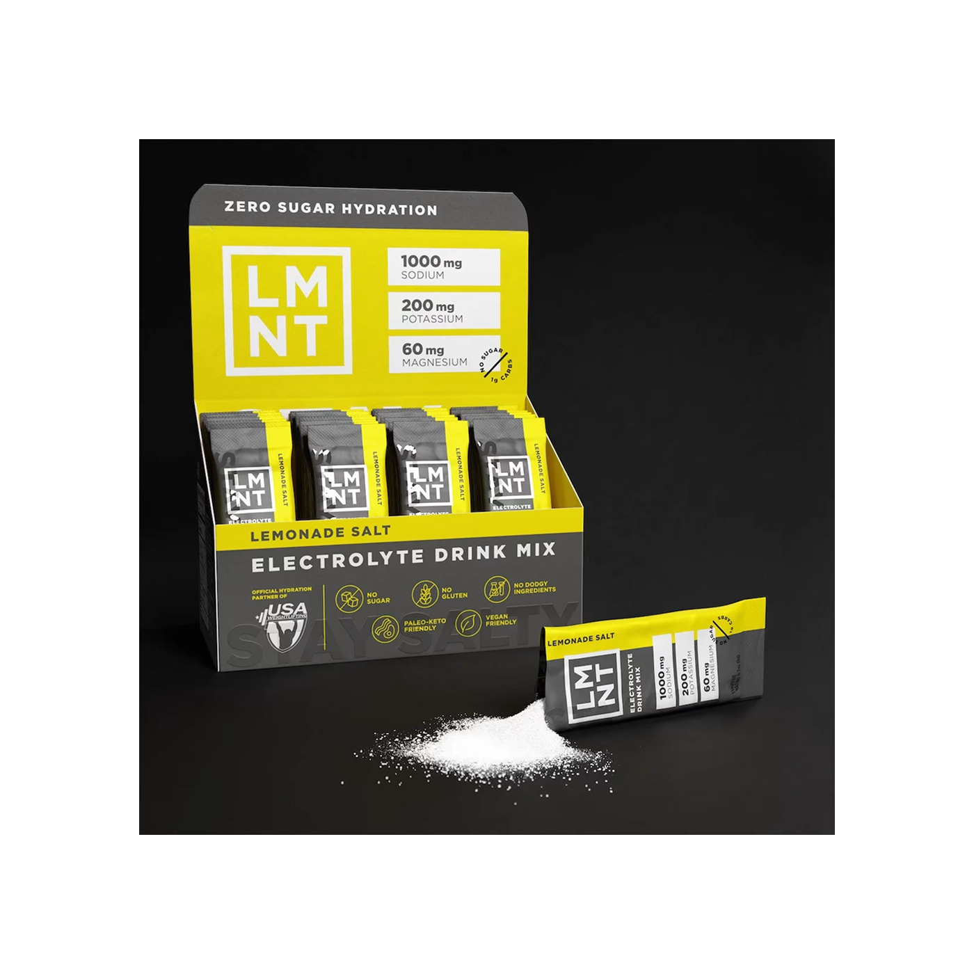 LMNT Recharge Electrolyte Drink Lemonade Salt, 30 sticks