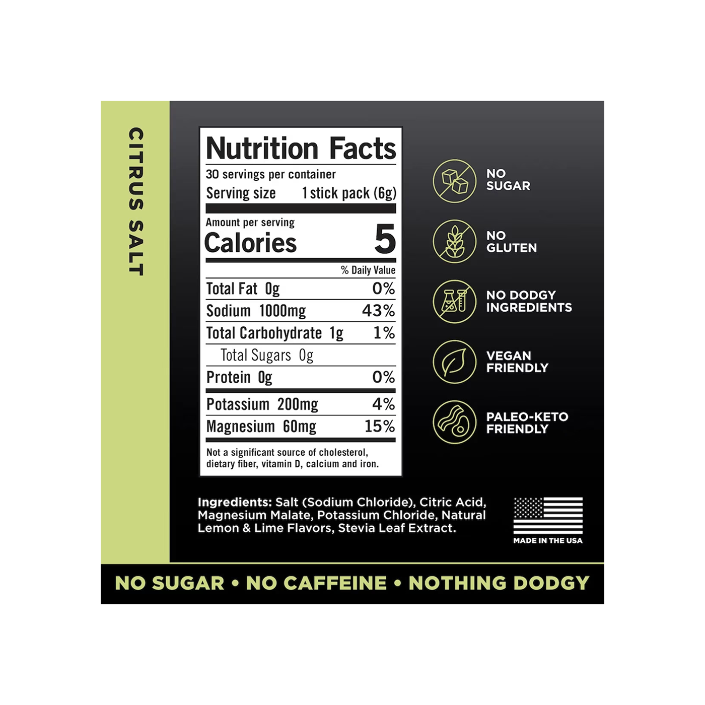 LMNT Recharge Electrolyte Drink Citrus Salt, 30 sticks