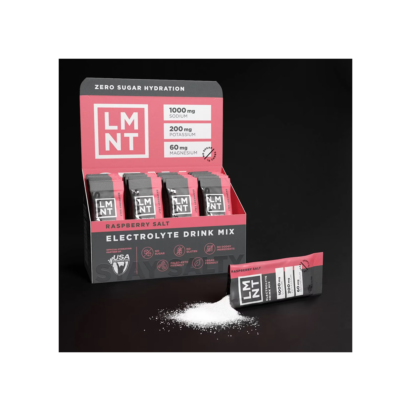 LMNT Recharge Electrolyte Drink Raspberry Salt, 30 sticks