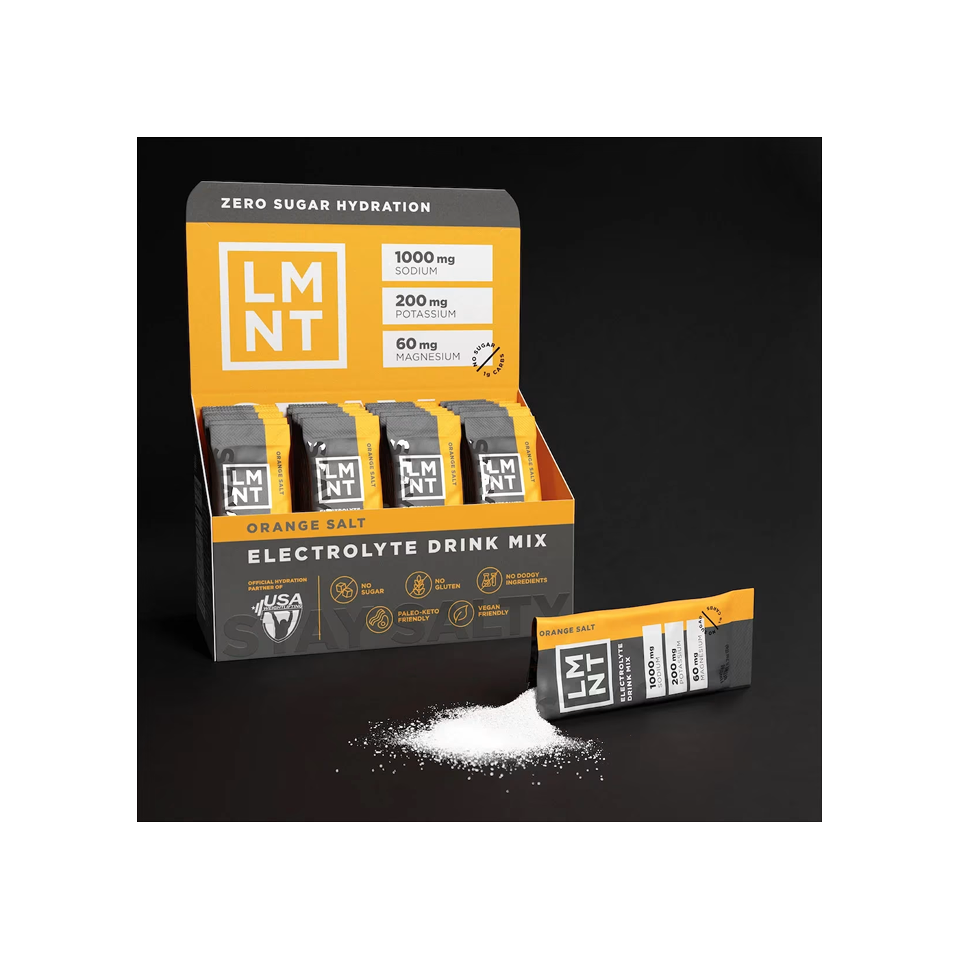LMNT Recharge Electrolyte Drink Orange Salt, 30 sticks