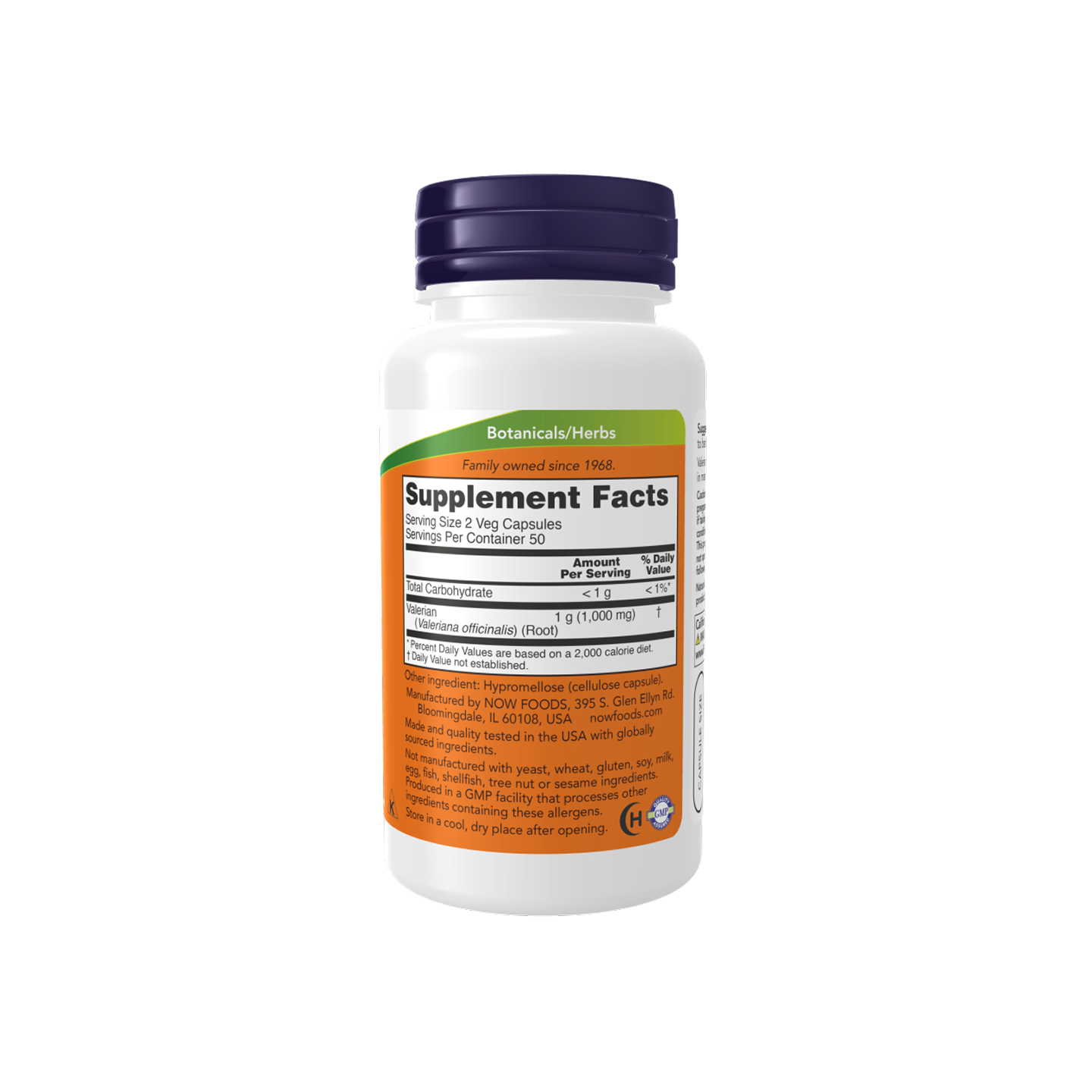 NOW Foods Raíz de Valeriana 500 mg 100 cápsulas vegetales