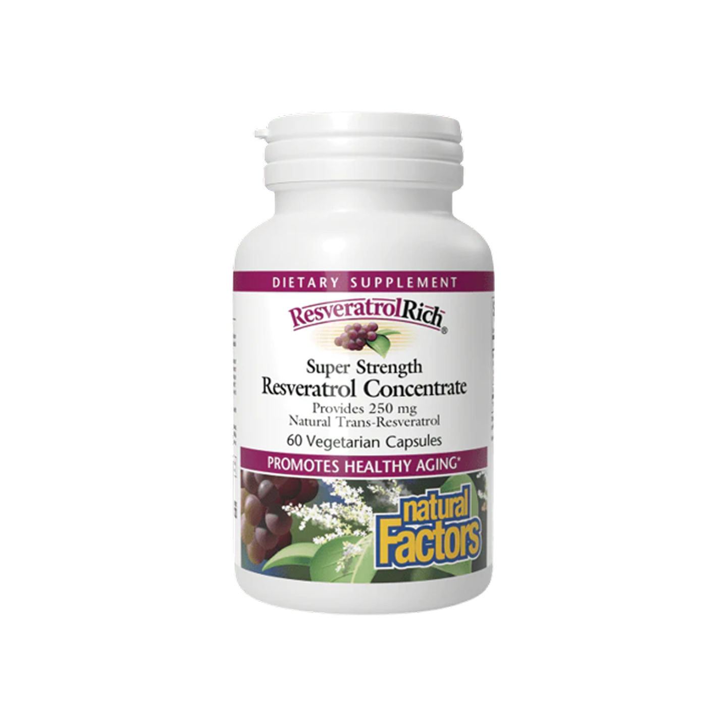 Natural Factors Resveratrol Super Strength 500 mg 60 Cápsulas Vegetales