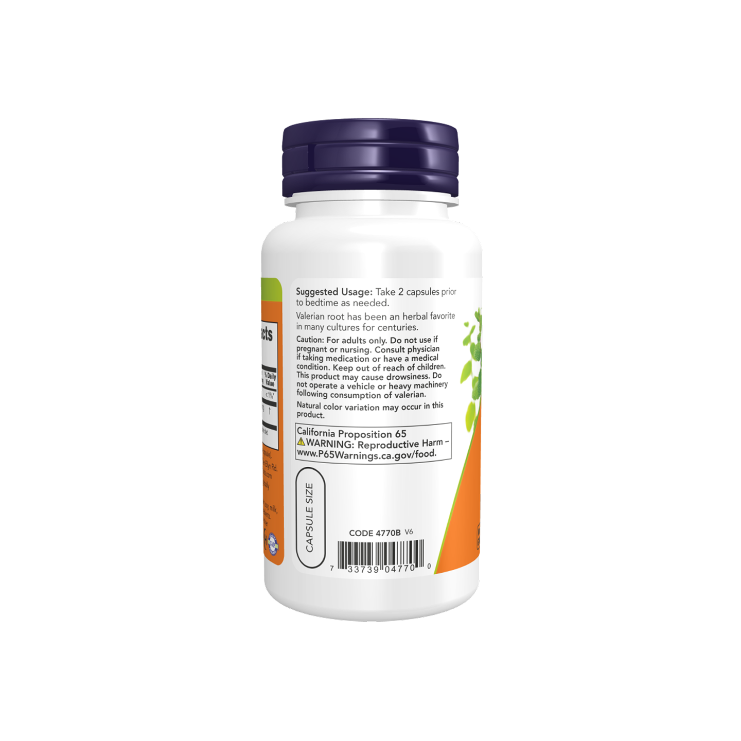 NOW Foods Raíz de Valeriana 500 mg 100 cápsulas vegetales
