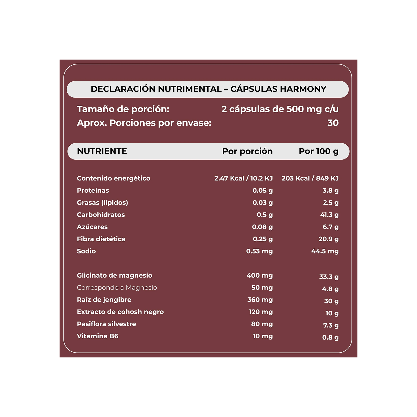 Holiherb Harmony 60 cápsulas