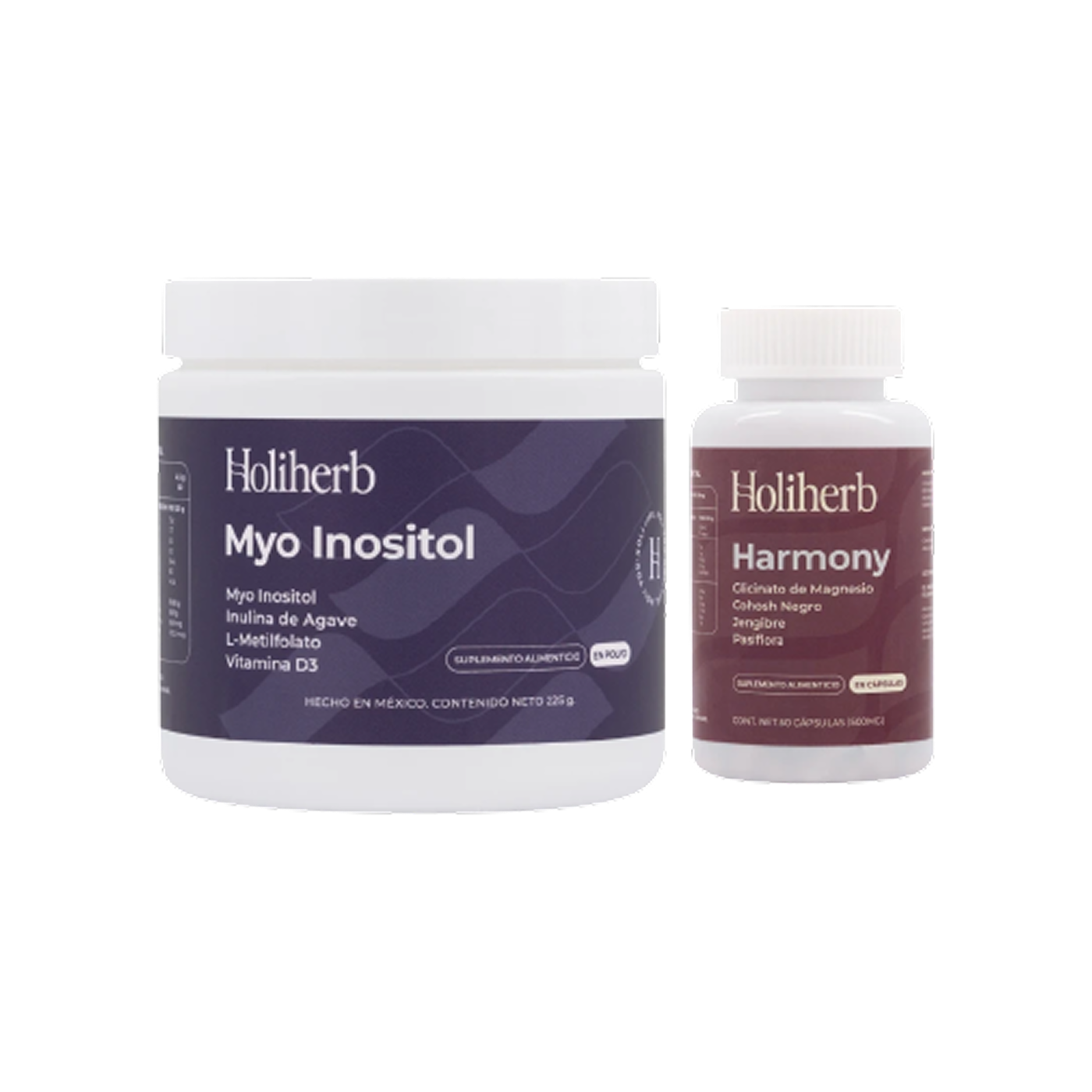 Holiherb Kit Myo Inositol + Harmony, 225 g + 60 cápsulas