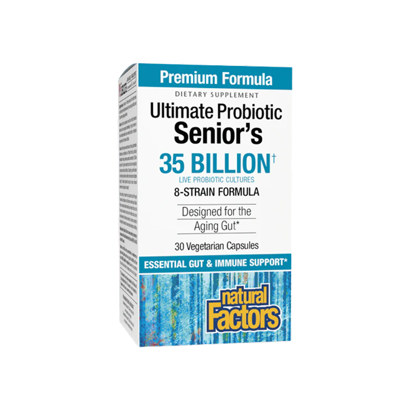 Natural Factors Ultimate Probiótico para la Tercera Edad 35 Billones 30 Cápsulas Vegetales