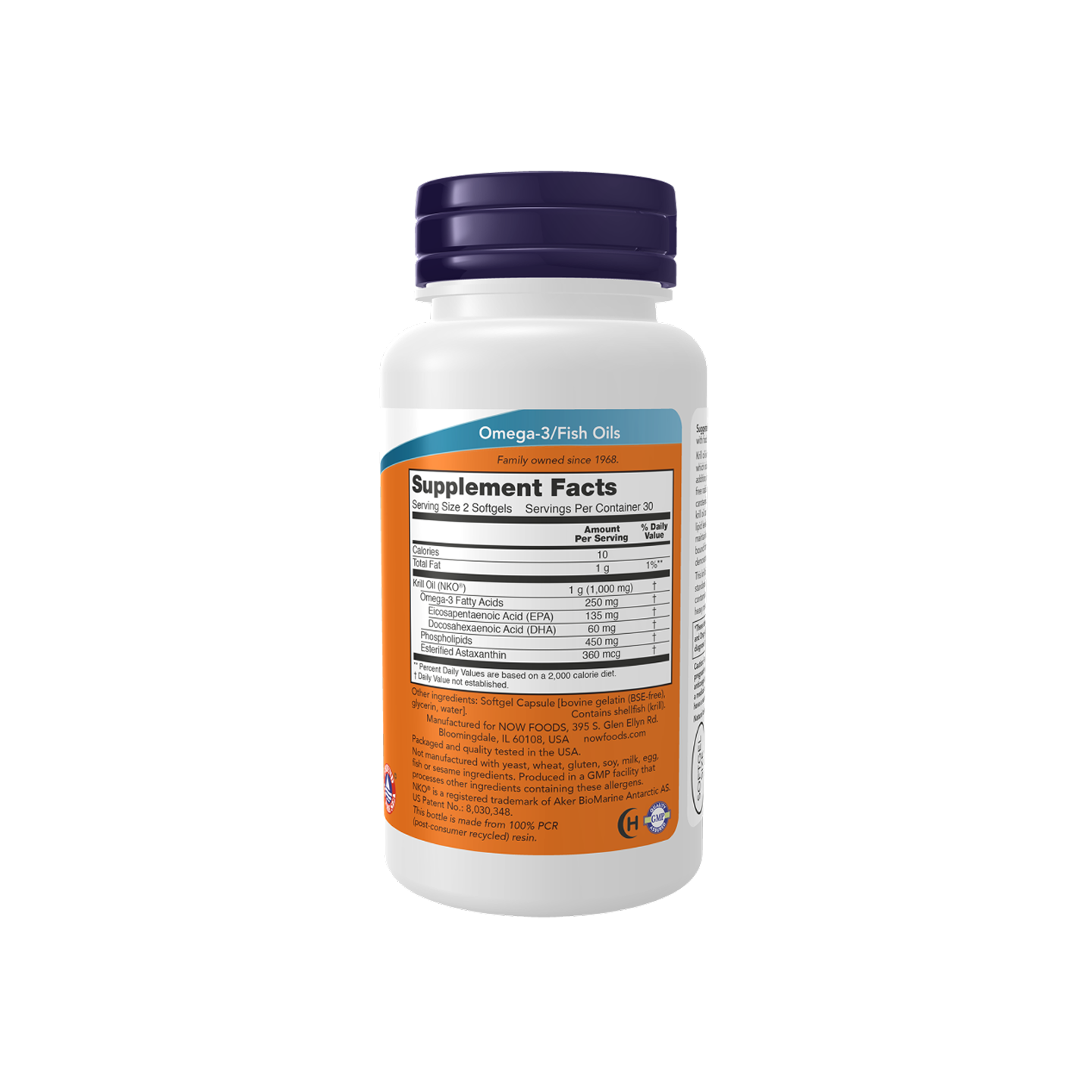 NOW Foods Krill Oil 500 mg, 60 cápsulas blandas