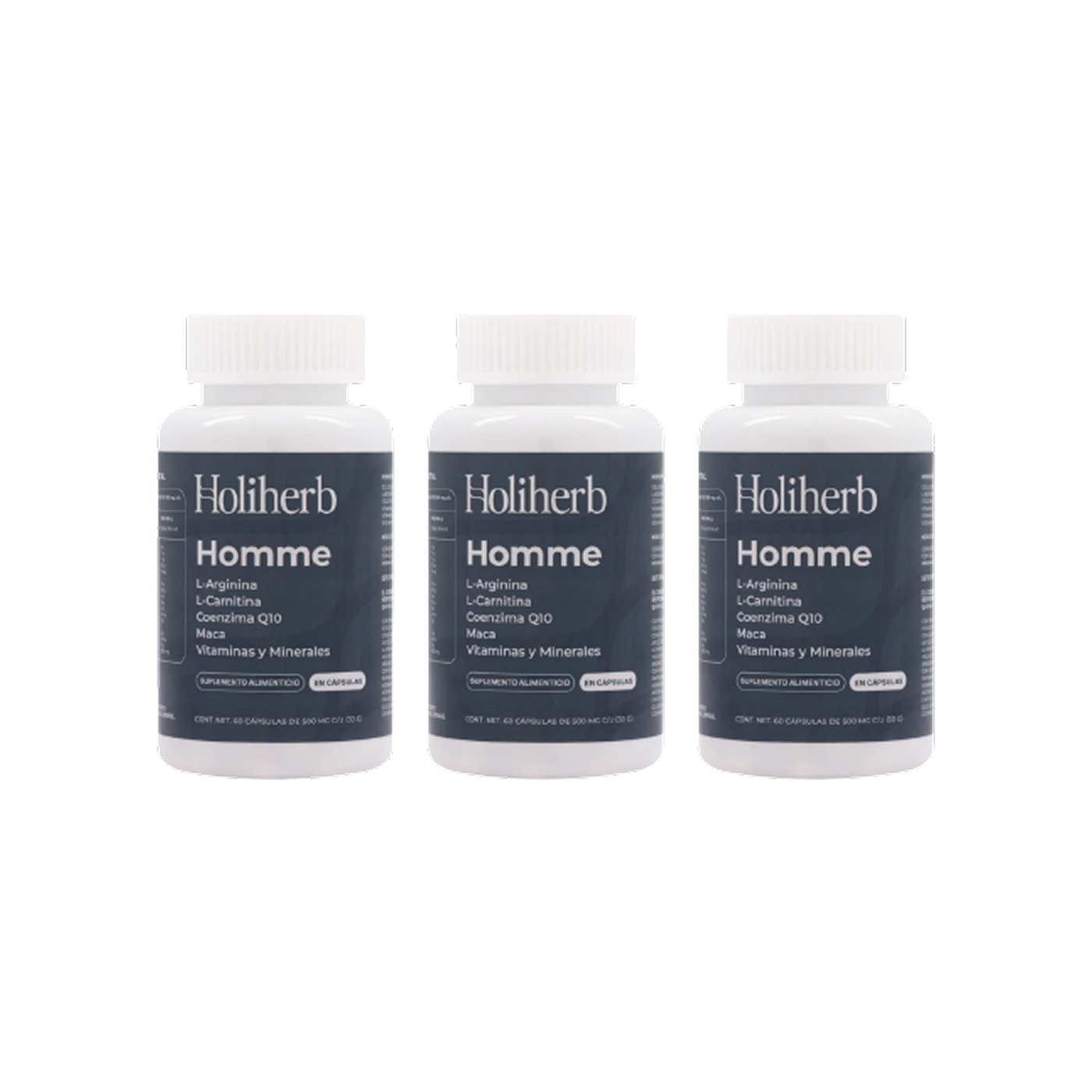 Holiherb Kit 3 Homme Fertilidad Masculina, 3 frascos