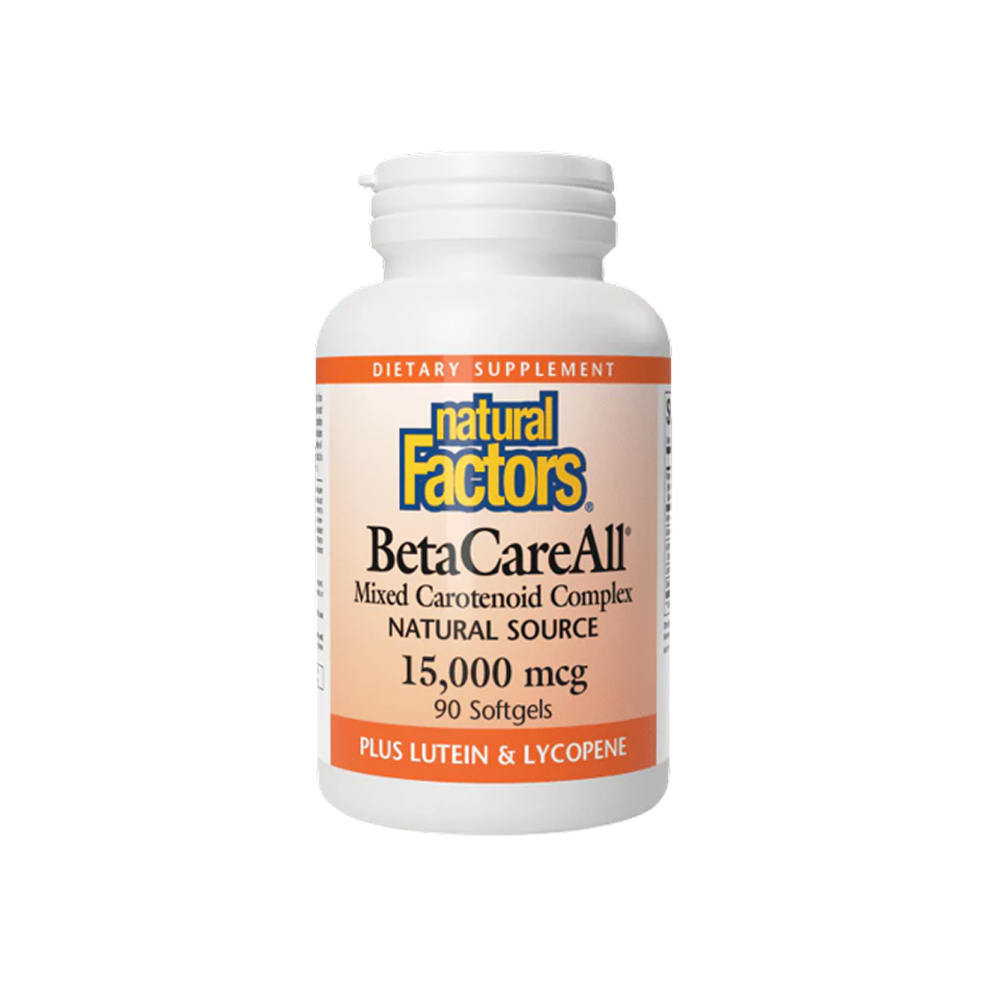 Natural Factors BetaCareAll Complejo de Carotenoides Mixtos 15,000 mcg 90 Softgels