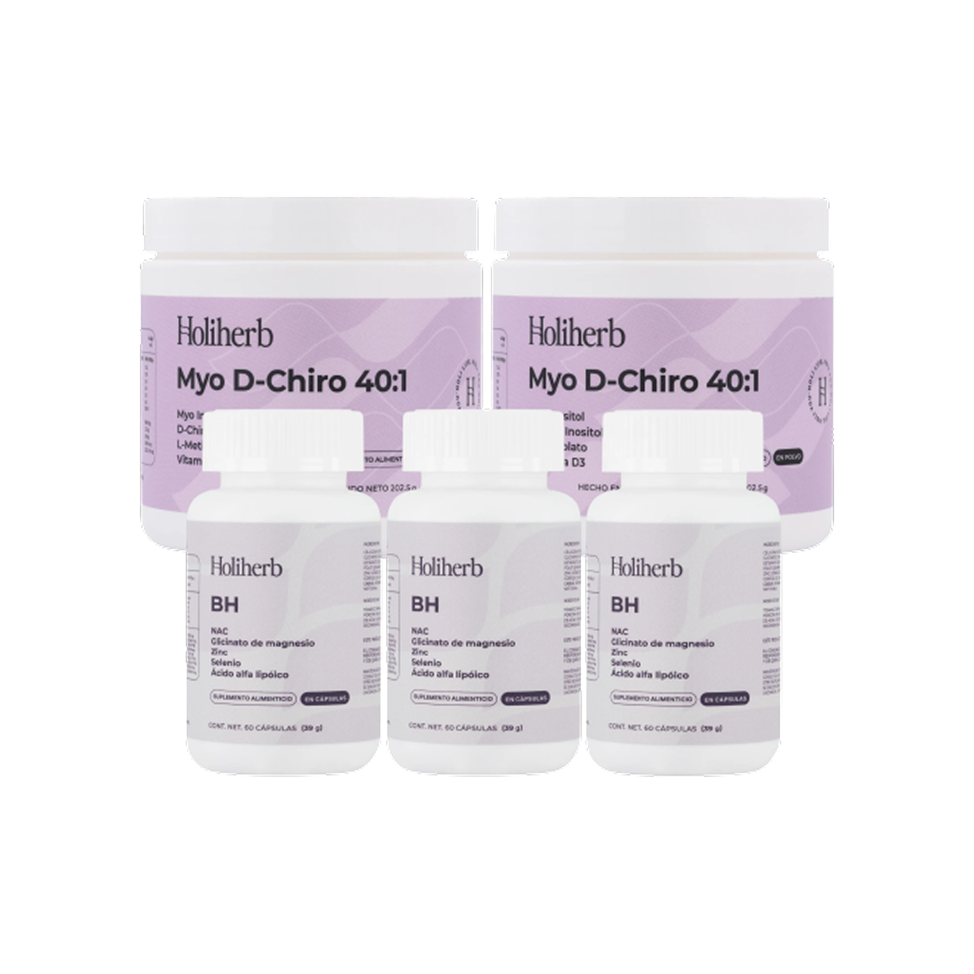 Holiherb Kit Myo D-Chiro Inositol 40:1 + BH, 3 meses