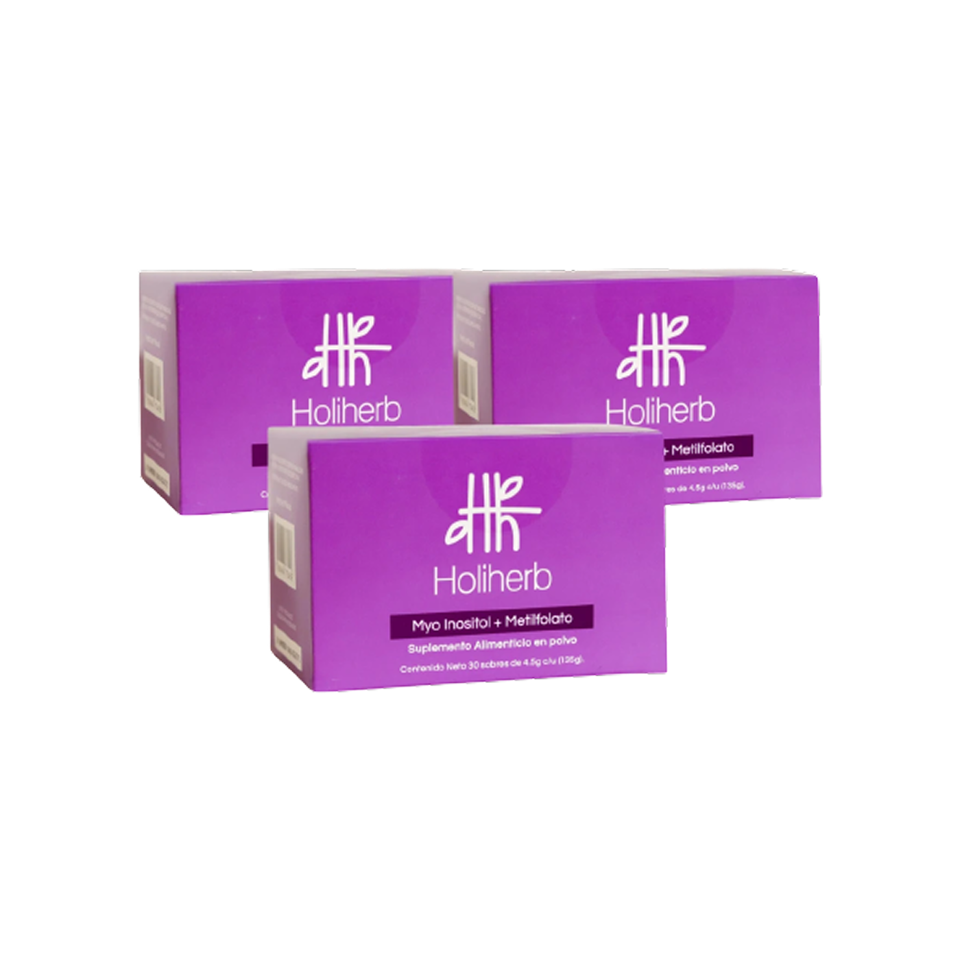 Holiherb Kit Myo Inositol con Metilfolato en Sobres Individuales, 3 cajas