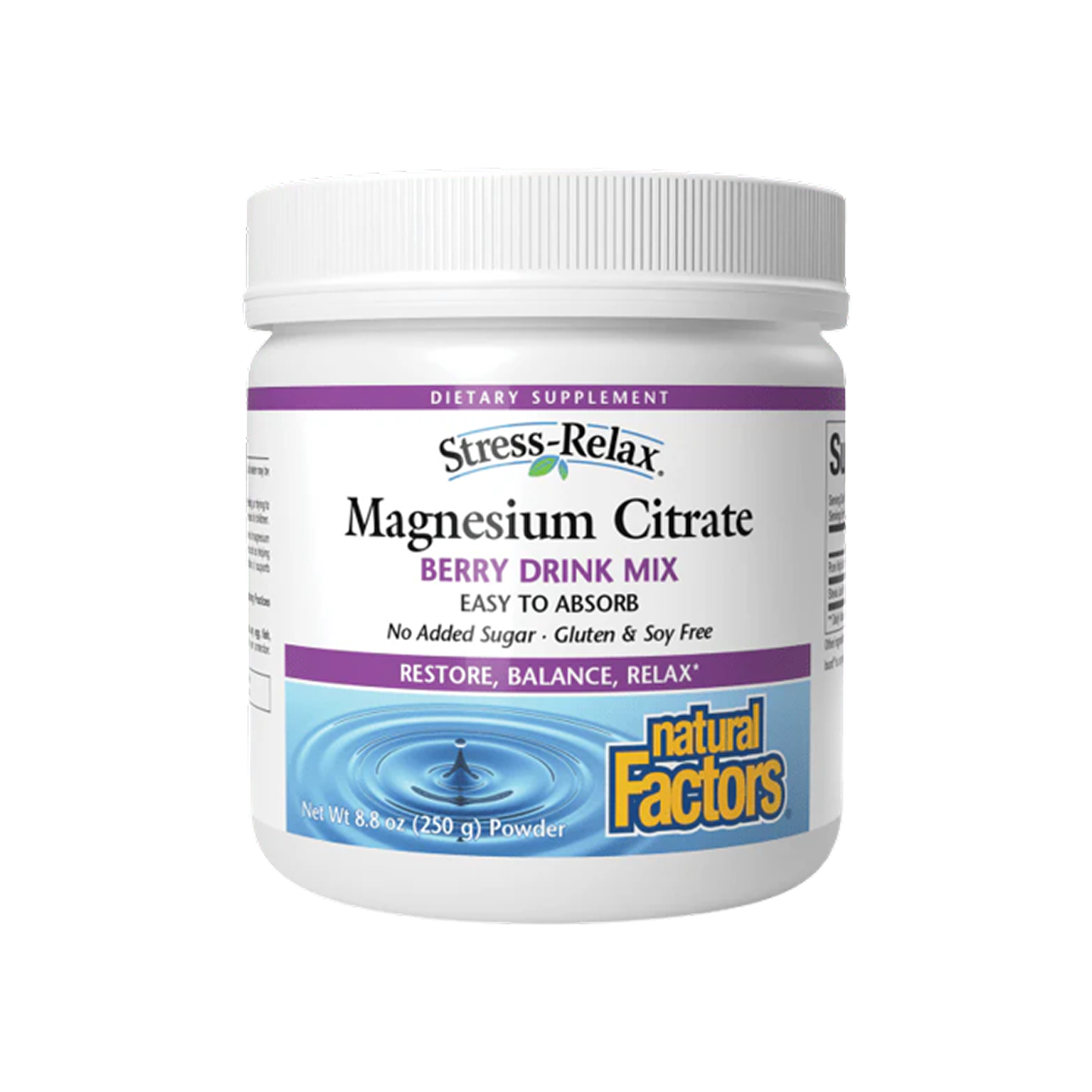 Natural Factors Stress Relax Magnesium Citrate Berry 8.8 oz