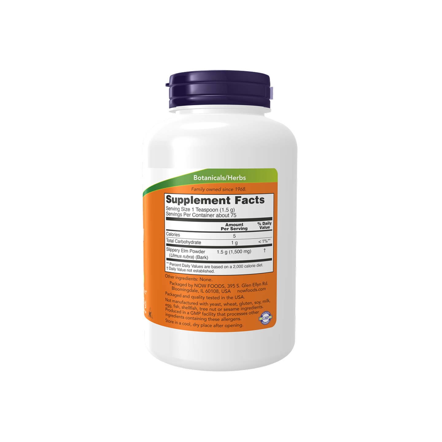 NOW Foods Polvo de Olmo Resbaladizo 113 g