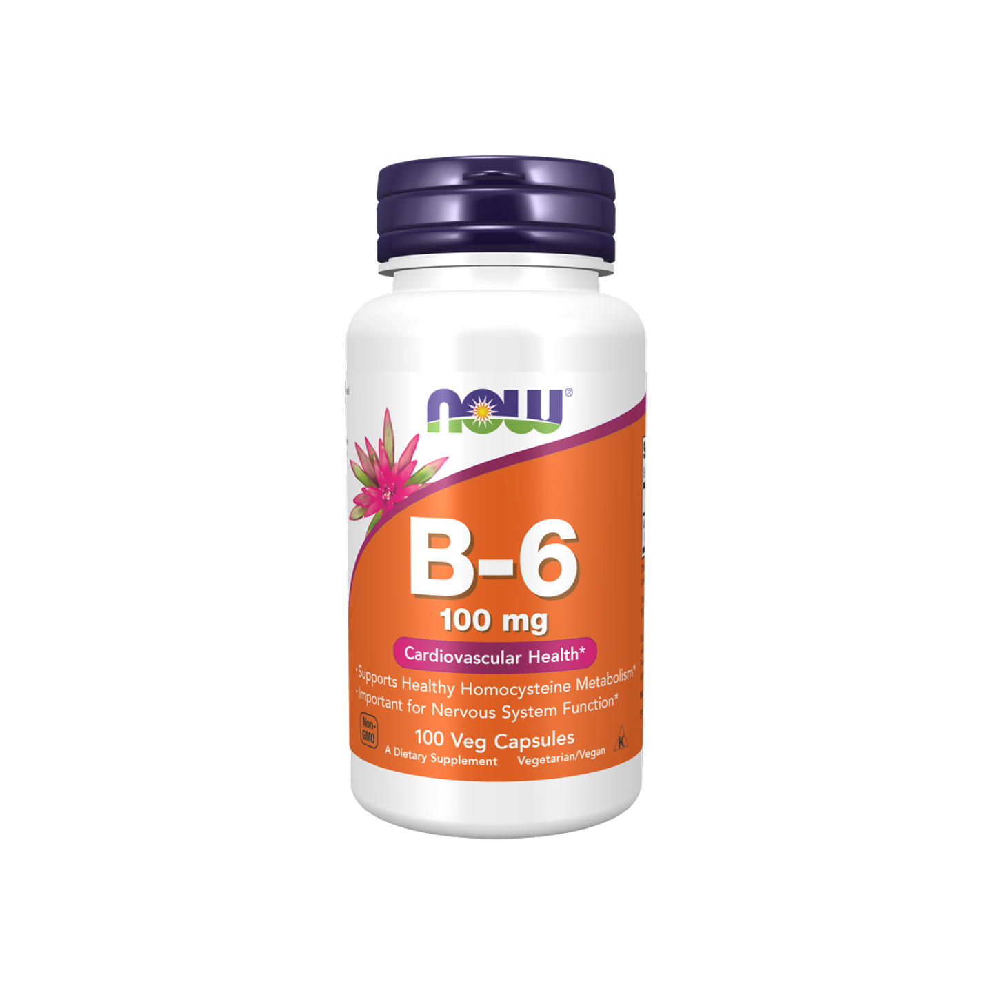NOW Foods Vitamina B-6 100 mg, 100 cápsulas vegetales