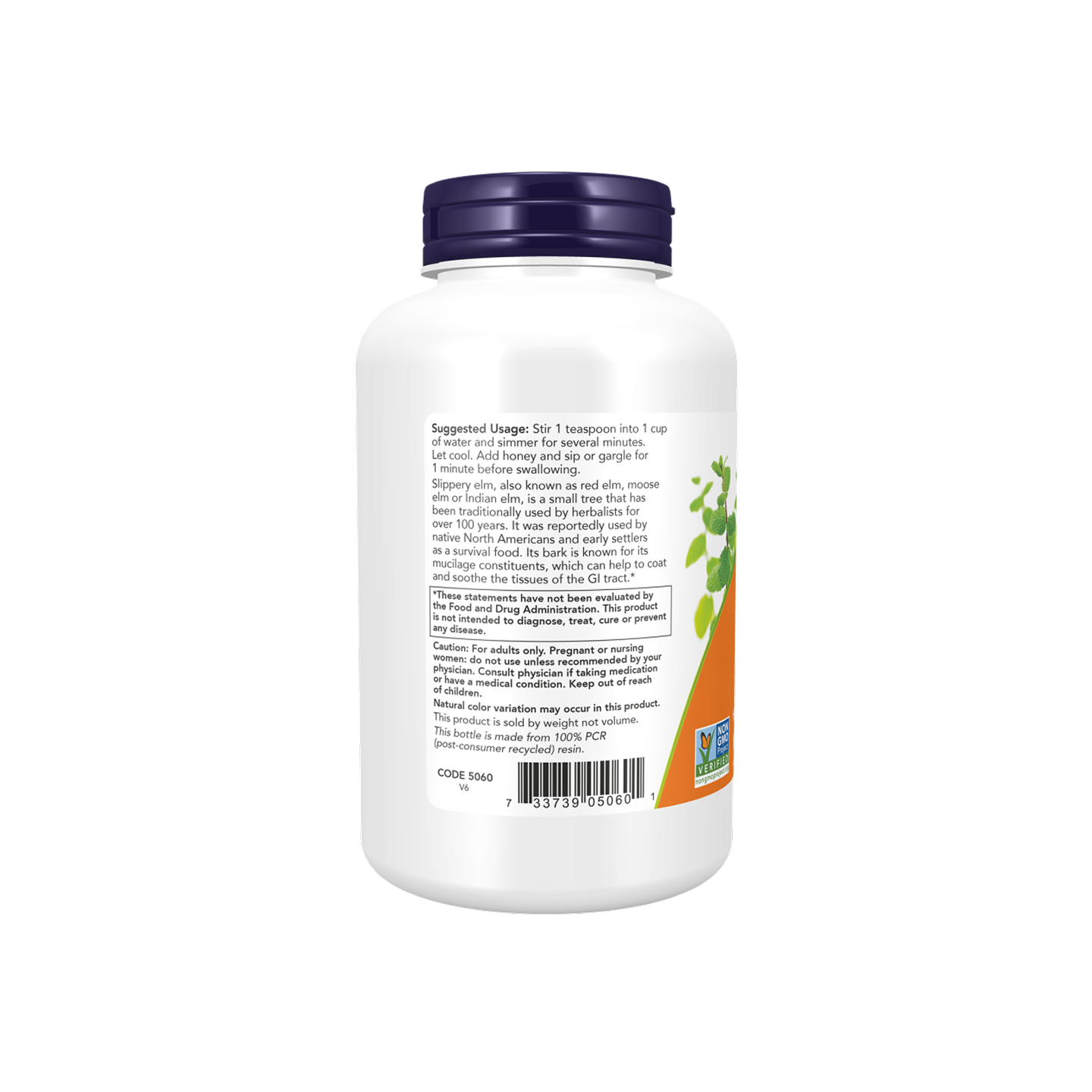 NOW Foods Polvo de Olmo Resbaladizo 113 g