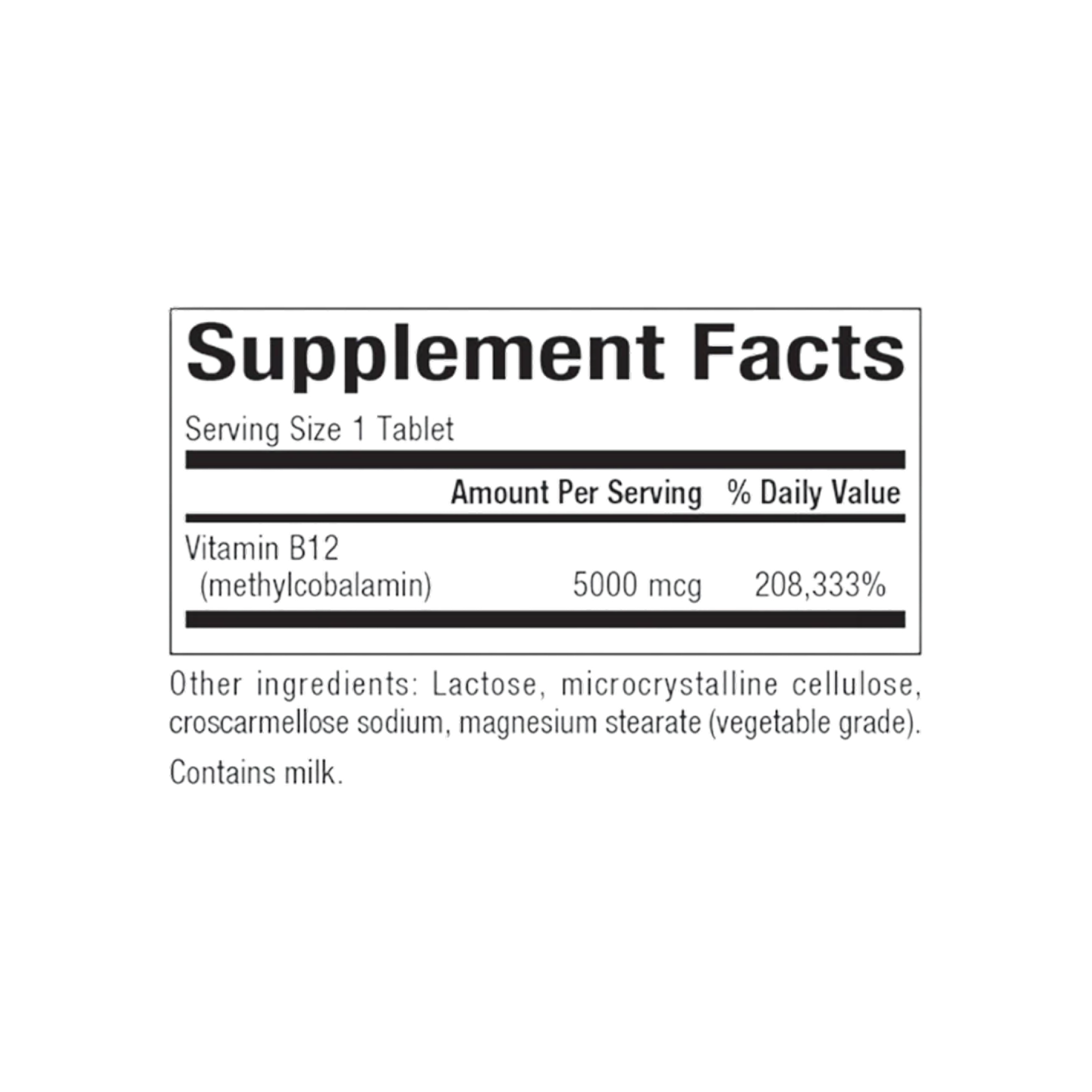 Natural Factors Vitamin B12 Methylcobalamin 5000 mcg Masticable 60 Tabletas