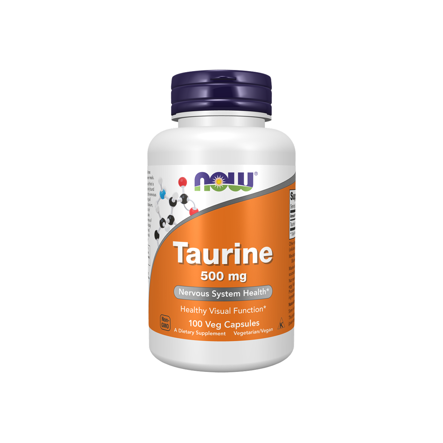 NOW Foods Taurina 500 mg 100 cápsulas vegetales