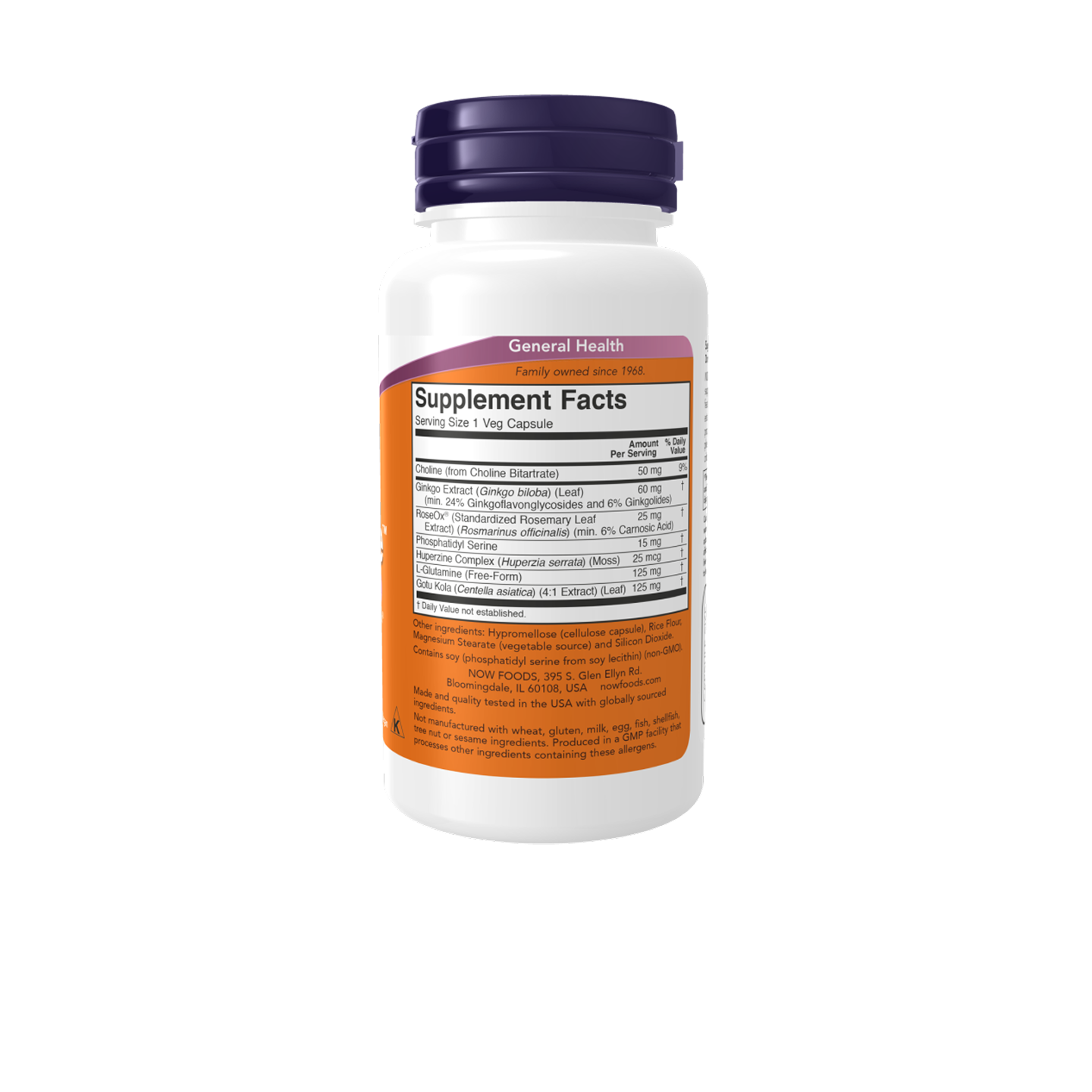 NOW Foods Brain Elevate, 60 cápsulas vegetales