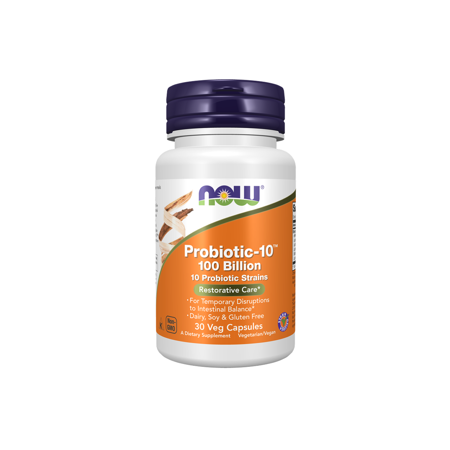 NOW Foods Probiotic-10™ 100 Billion, 30 cápsulas vegetales