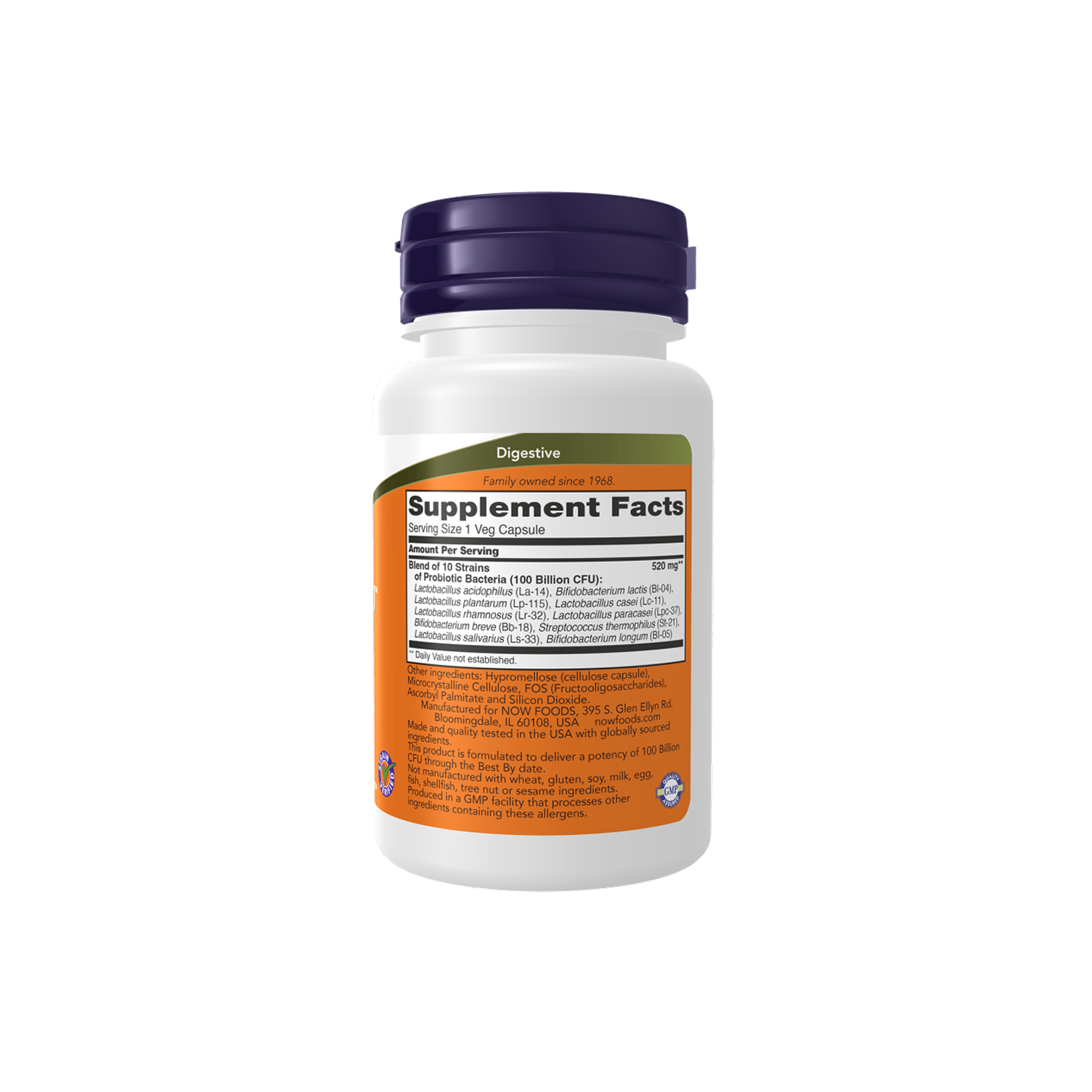 NOW Foods Probiotic-10™ 100 Billion, 30 cápsulas vegetales