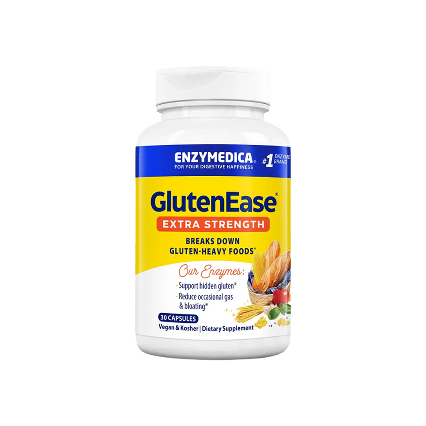 Enzymedica GlutenEase Extra Strength Enzymes 30 tabletas