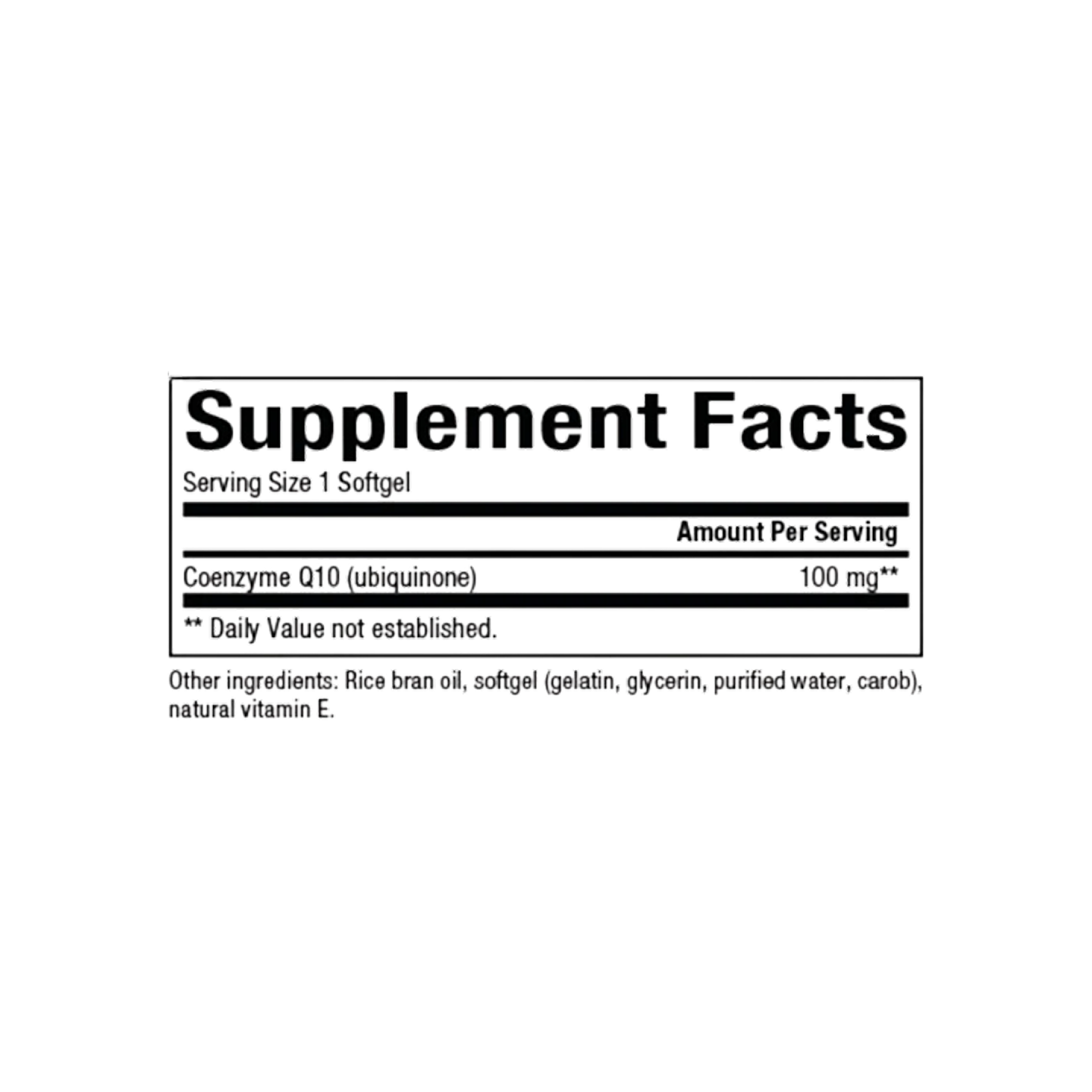 Natural Factors CoQ10 100 mg 30 Softgels