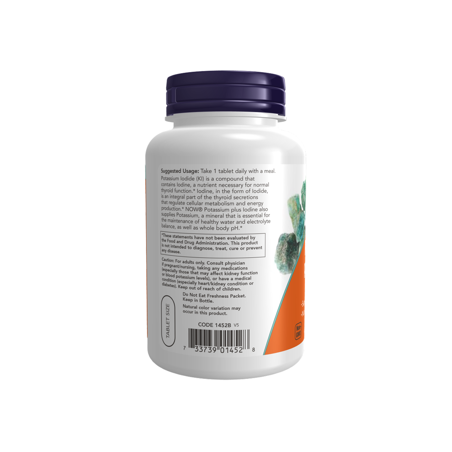 NOW Foods Potassium Plus Iodine Tabletas 180