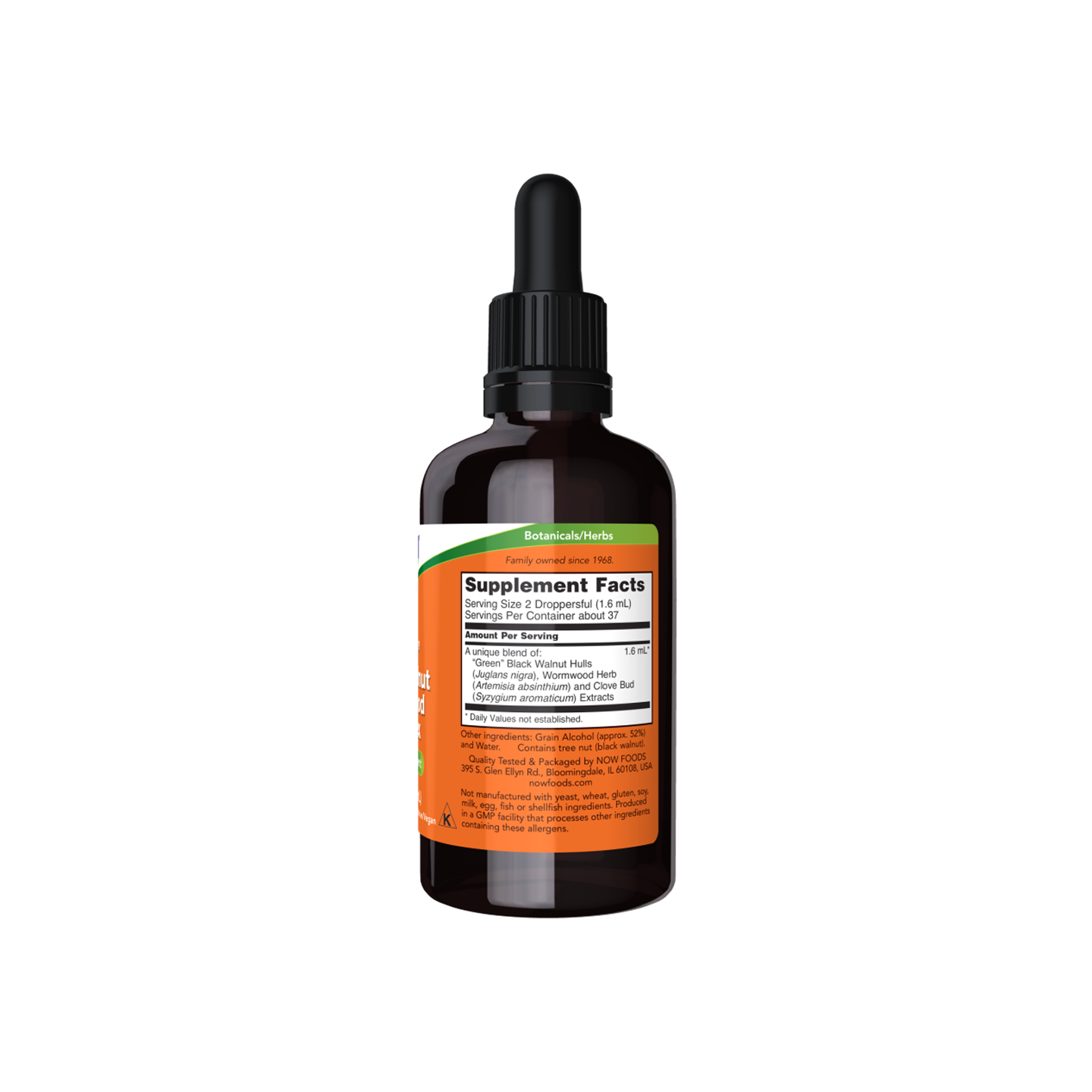 NOW Foods Green Black Walnut Wormwood Complex Líquido, 60 ml