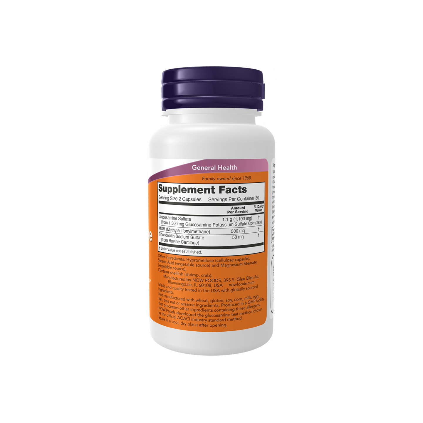 NOW Foods Glucosamina MSM 60 cápsulas