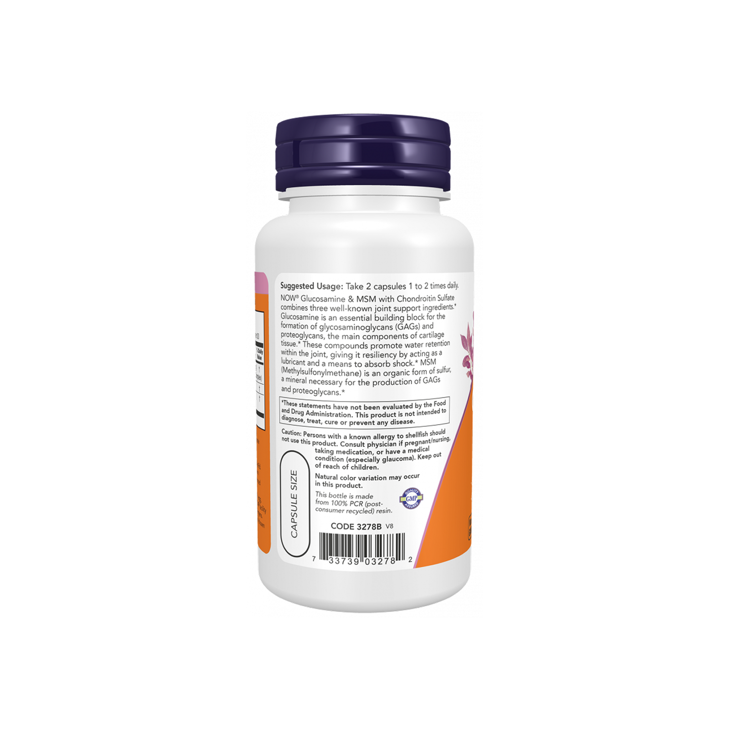 NOW Foods Glucosamina MSM 60 cápsulas