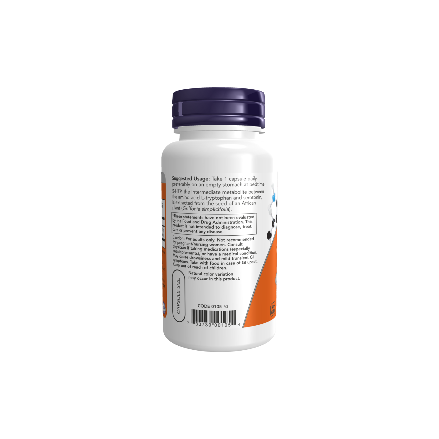 Now Foods 5-HTP 100mg, 60 cápsulas