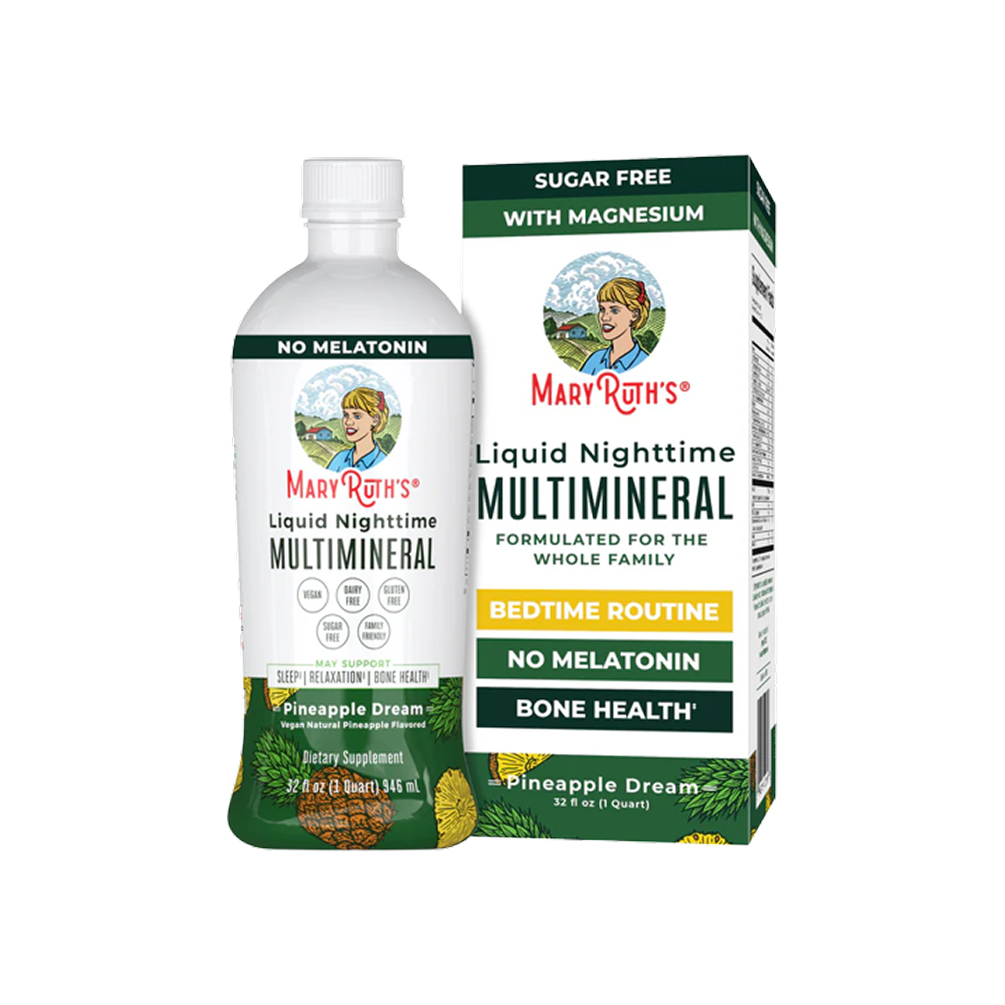 MaryRuth Organics Multimineral Nocturno Líquido Piña Dream 32 FL OZ (946 ml)