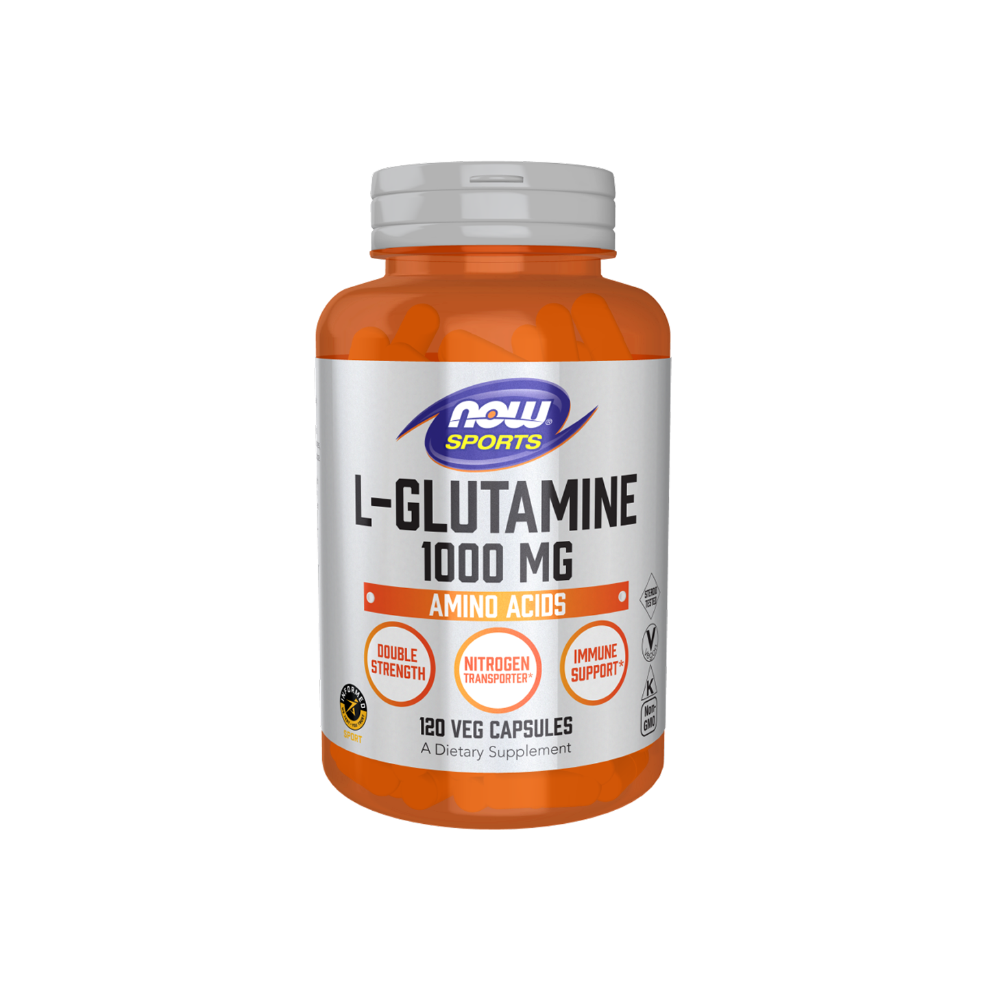 Now Foods L-Glutamina Doble Potencia 1000 mg – 120 cápsulas vegetales