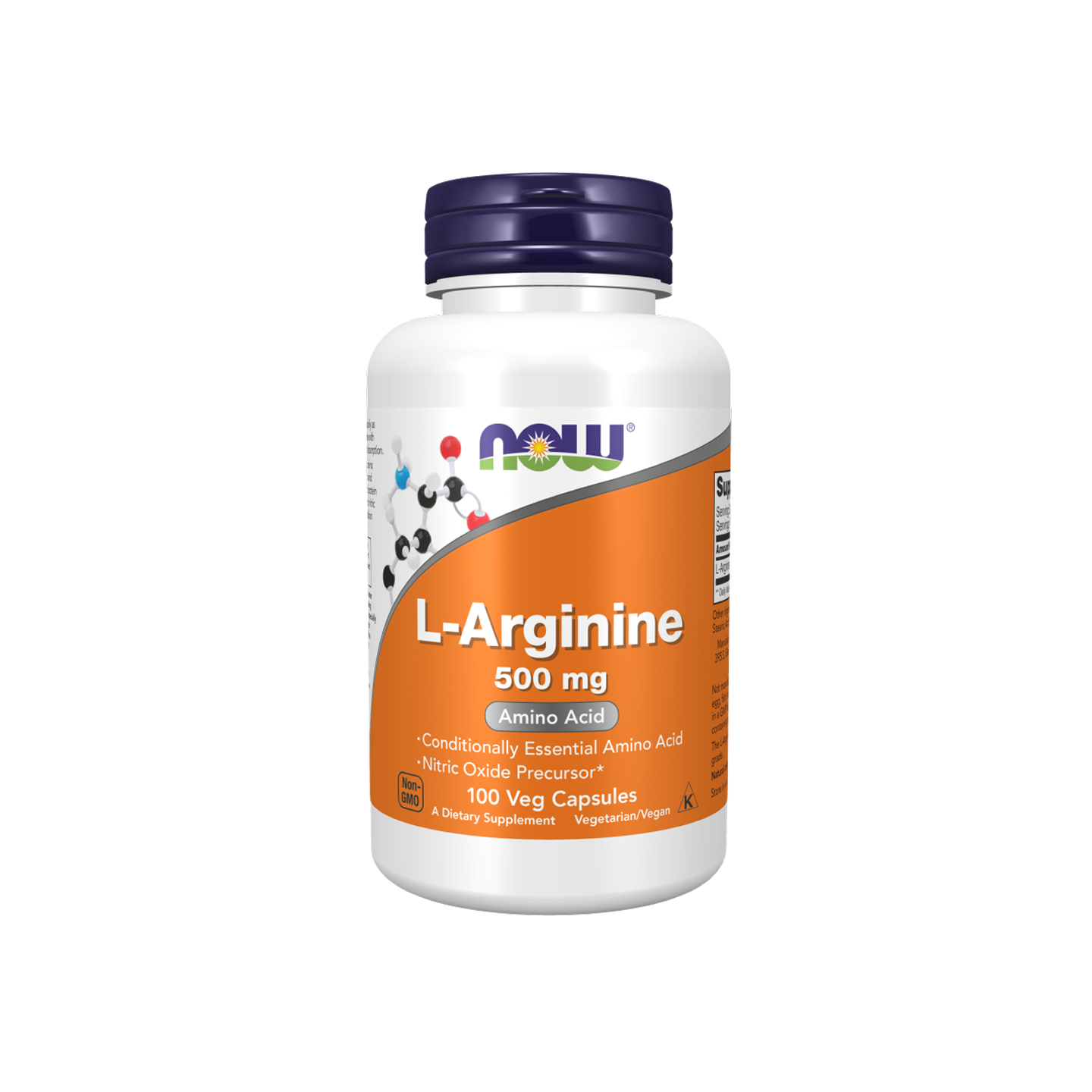 NOW Foods L-Arginina 500 mg 100 Cápsulas Vegetales