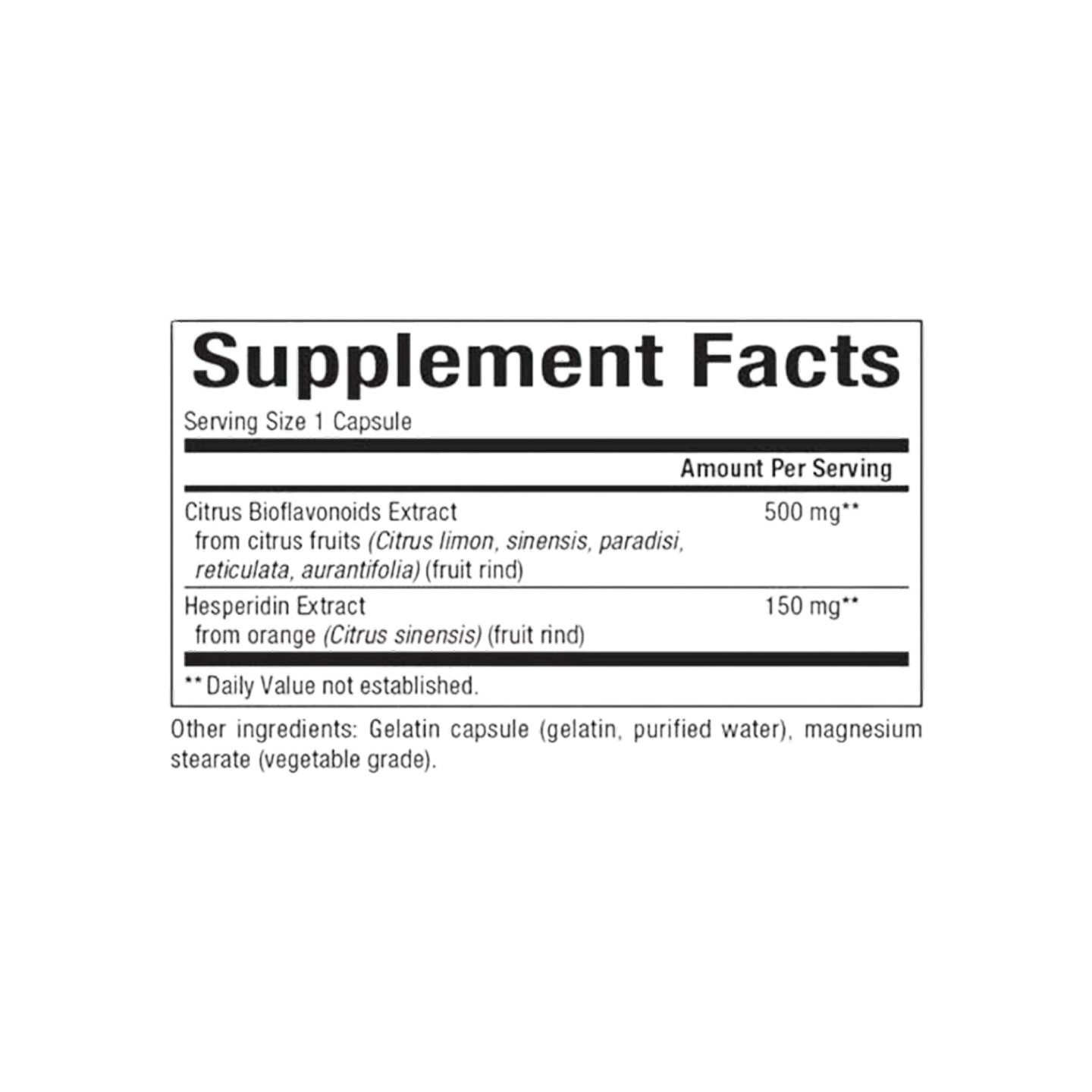 Natural Factors Citrus Bioflavonoids Hesperidin 650 mg 90 Cápsulas