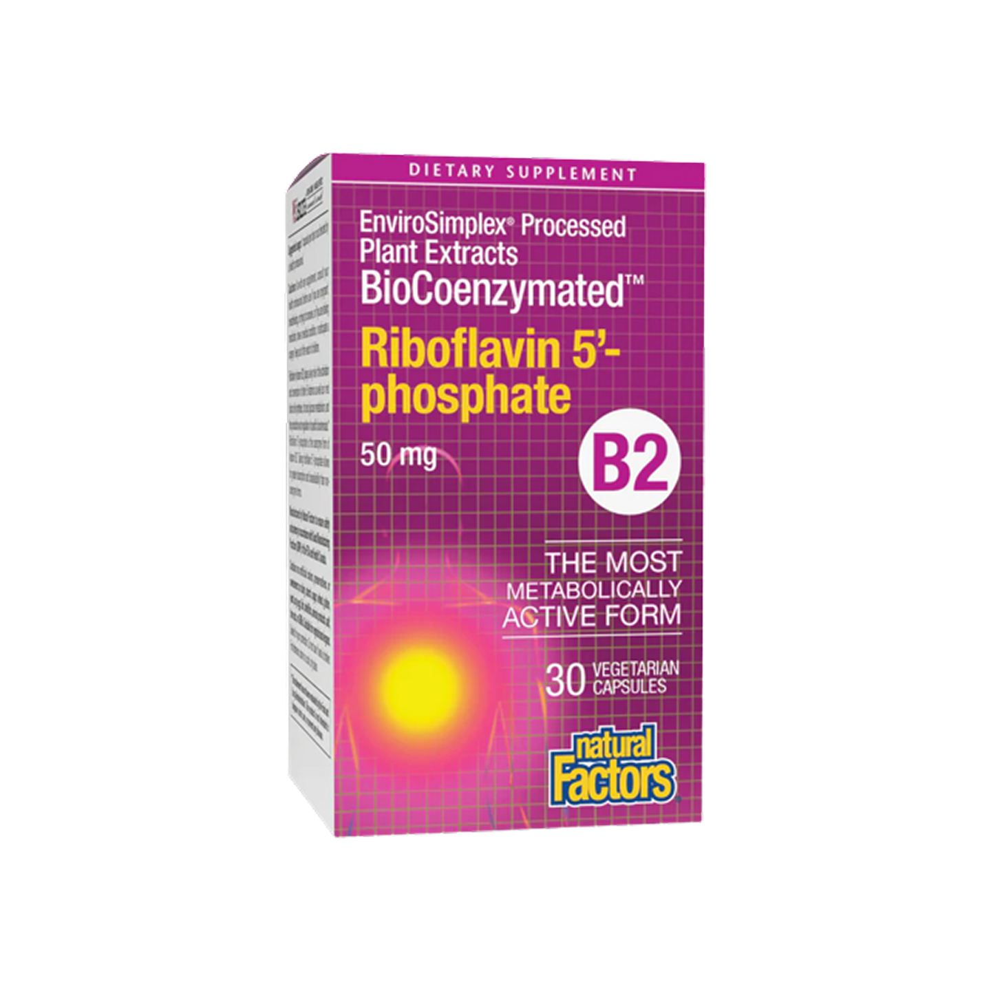 Natural Factors BioCoenzymated Riboflavin 5'-phosphate 50 mg 30 Cápsulas