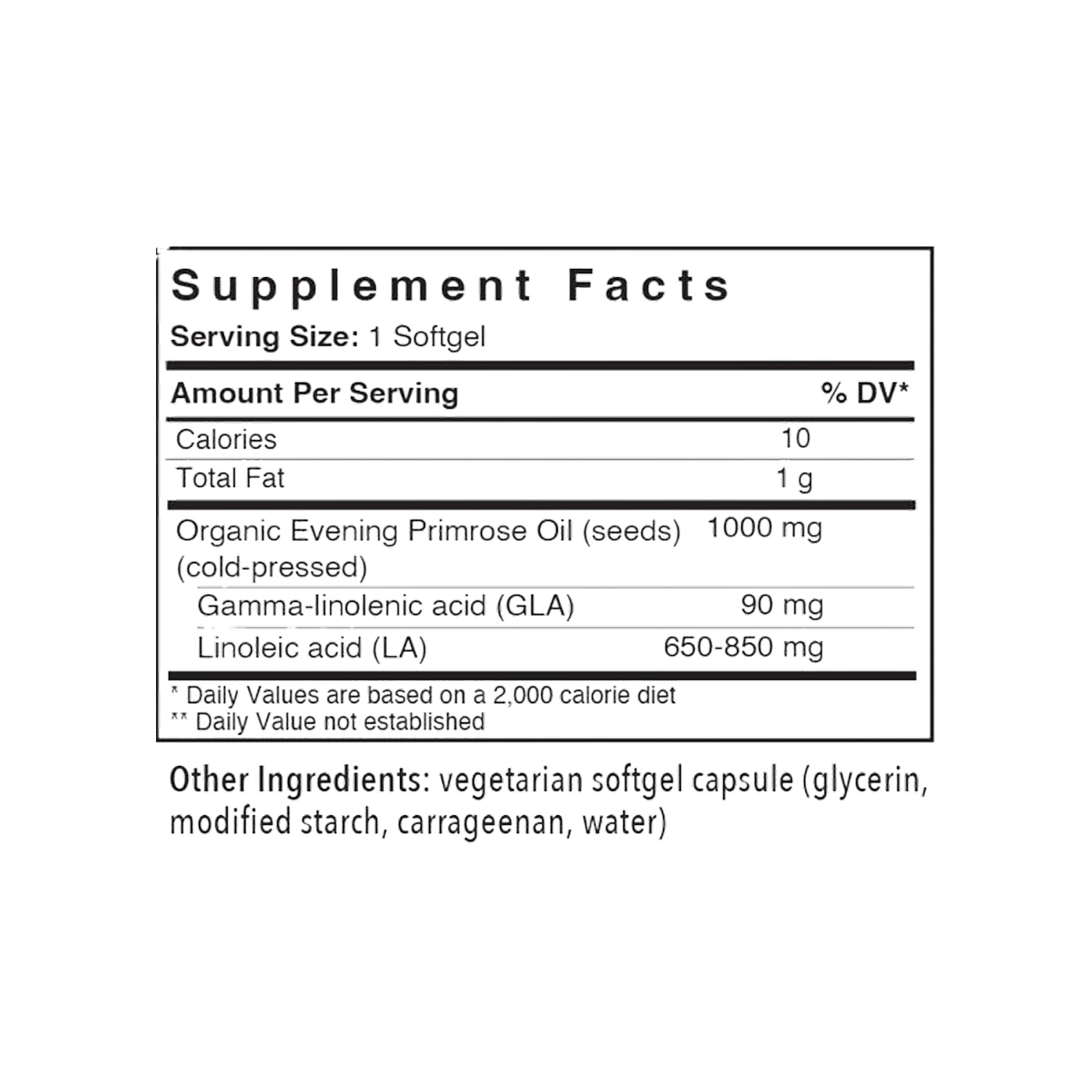 Patient One Aceite de Onagra 1000 mg, 60 cápsulas blandas