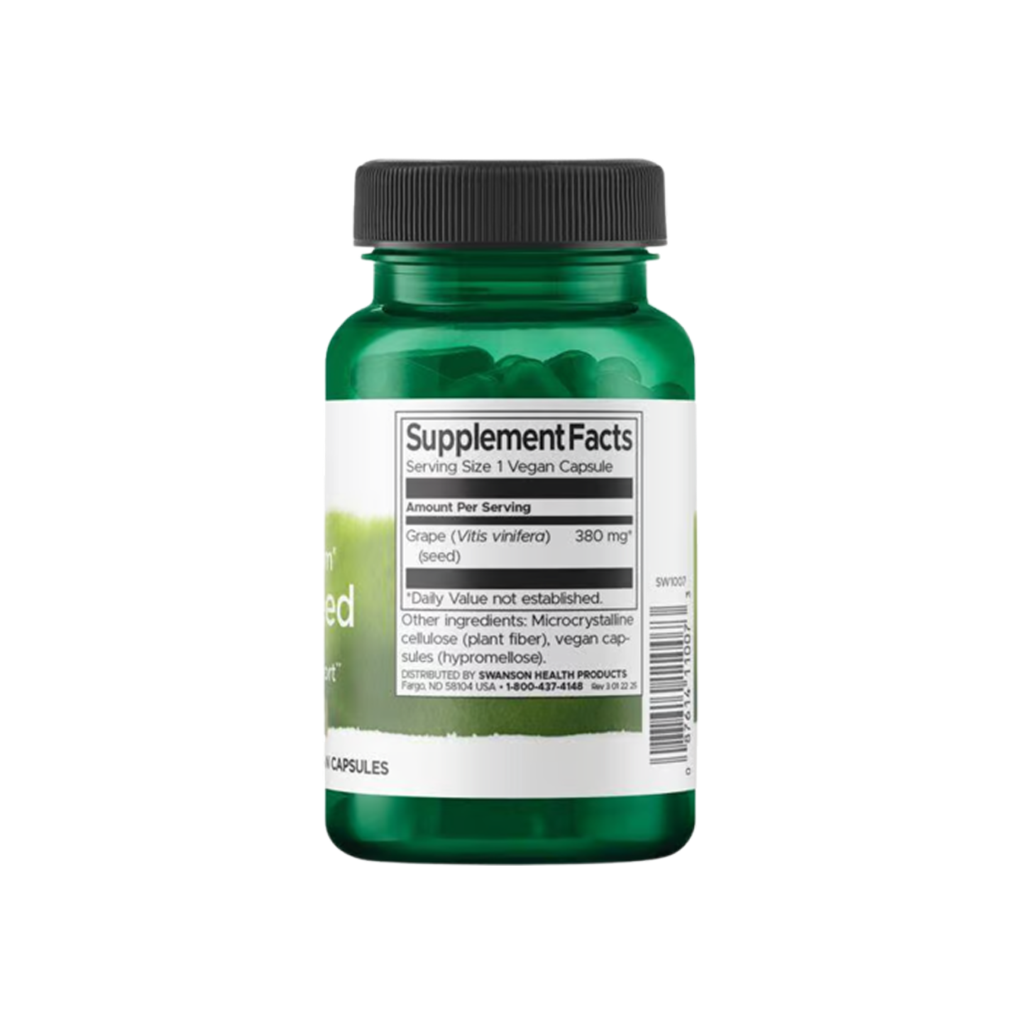 Swanson Premium Semilla de Uva 380 mg 100 cápsulas