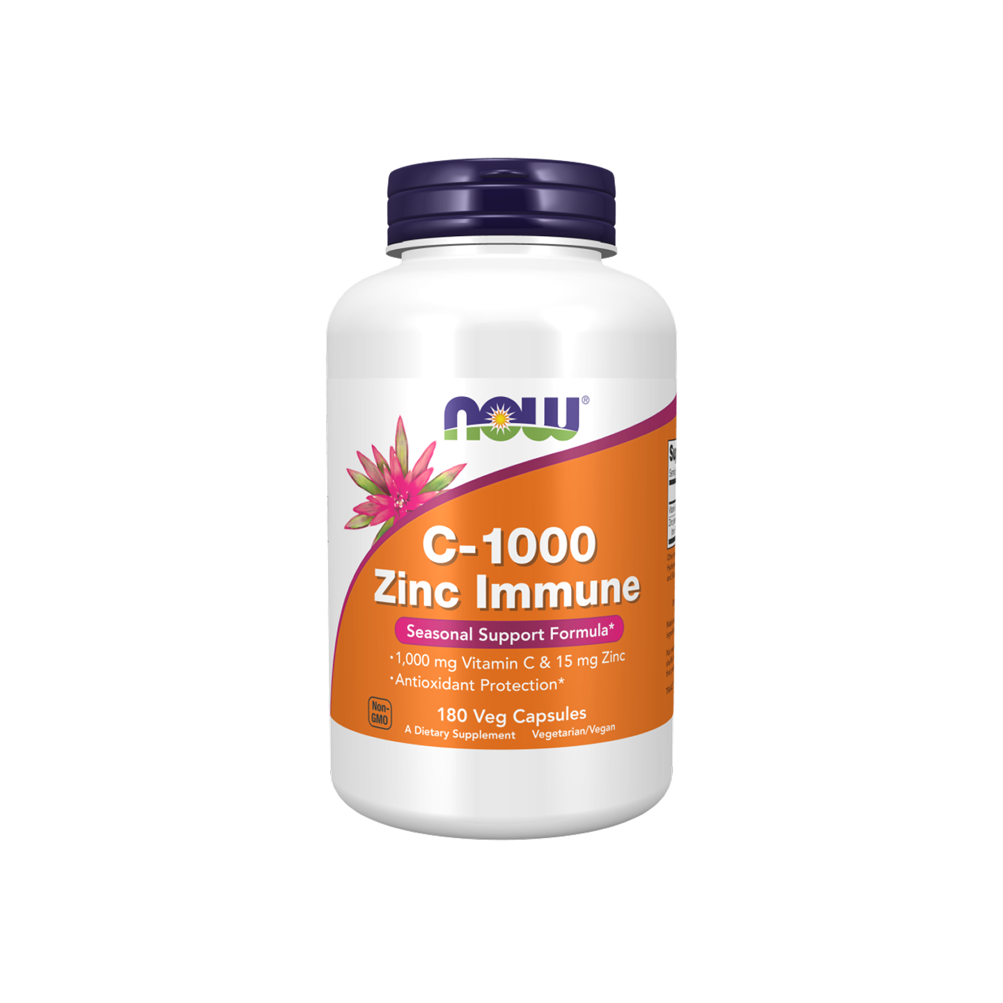 Now Foods C-1000 Zinc Immune – 180 cápsulas vegetales