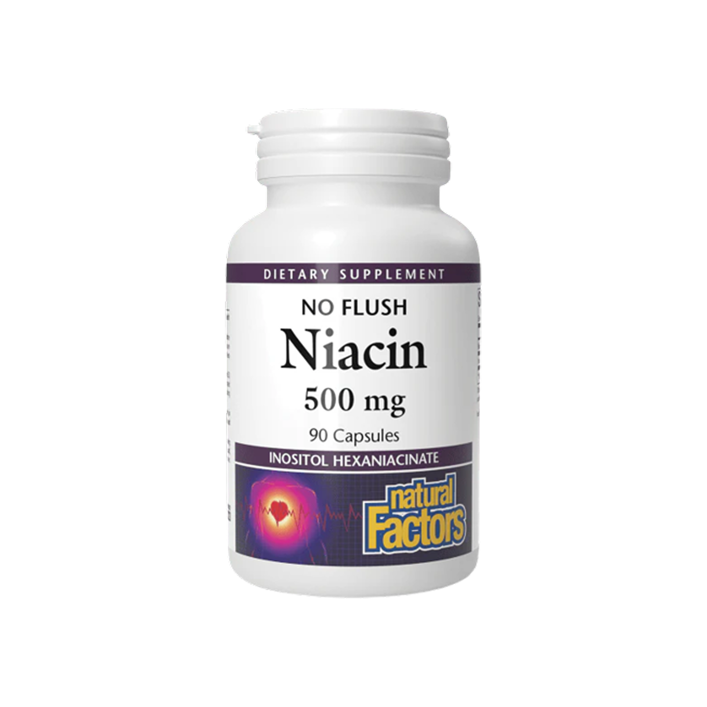 Natural Factors B3 Niacina 500 mg Sin Descarga 90 Cápsulas