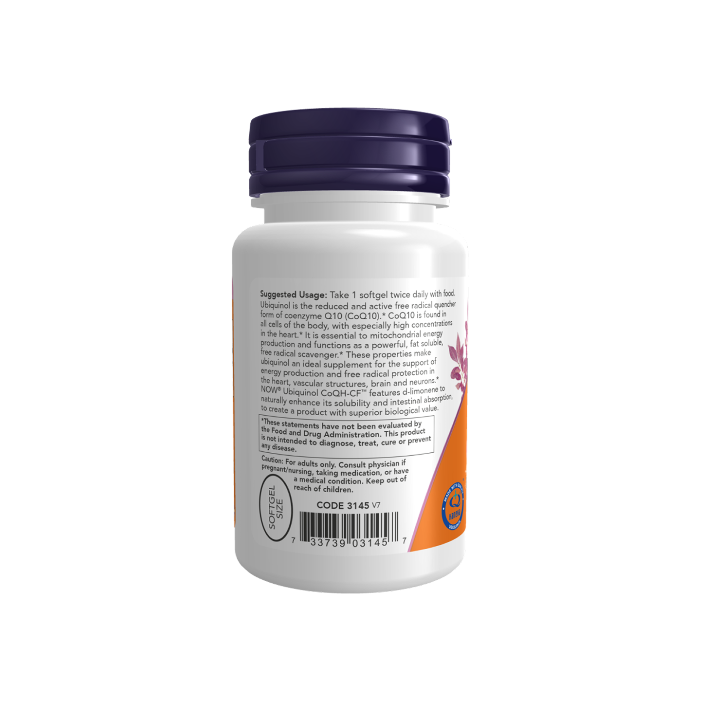 NOW Foods Ubiquinol CoQH-CF 60 cápsulas blandas