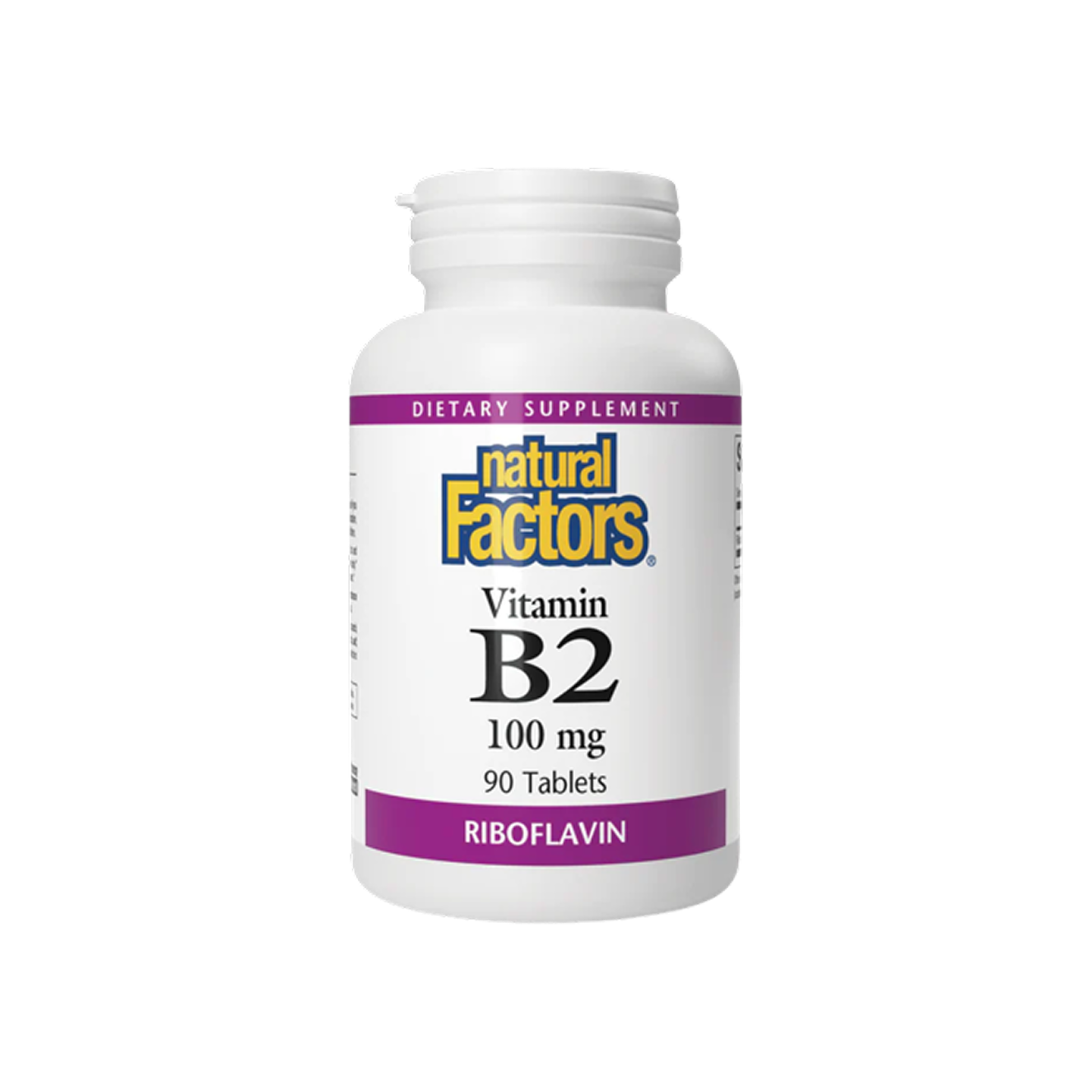 Natural Factors Vitamin B2 Riboflavin 100 mg 90 Tabletas
