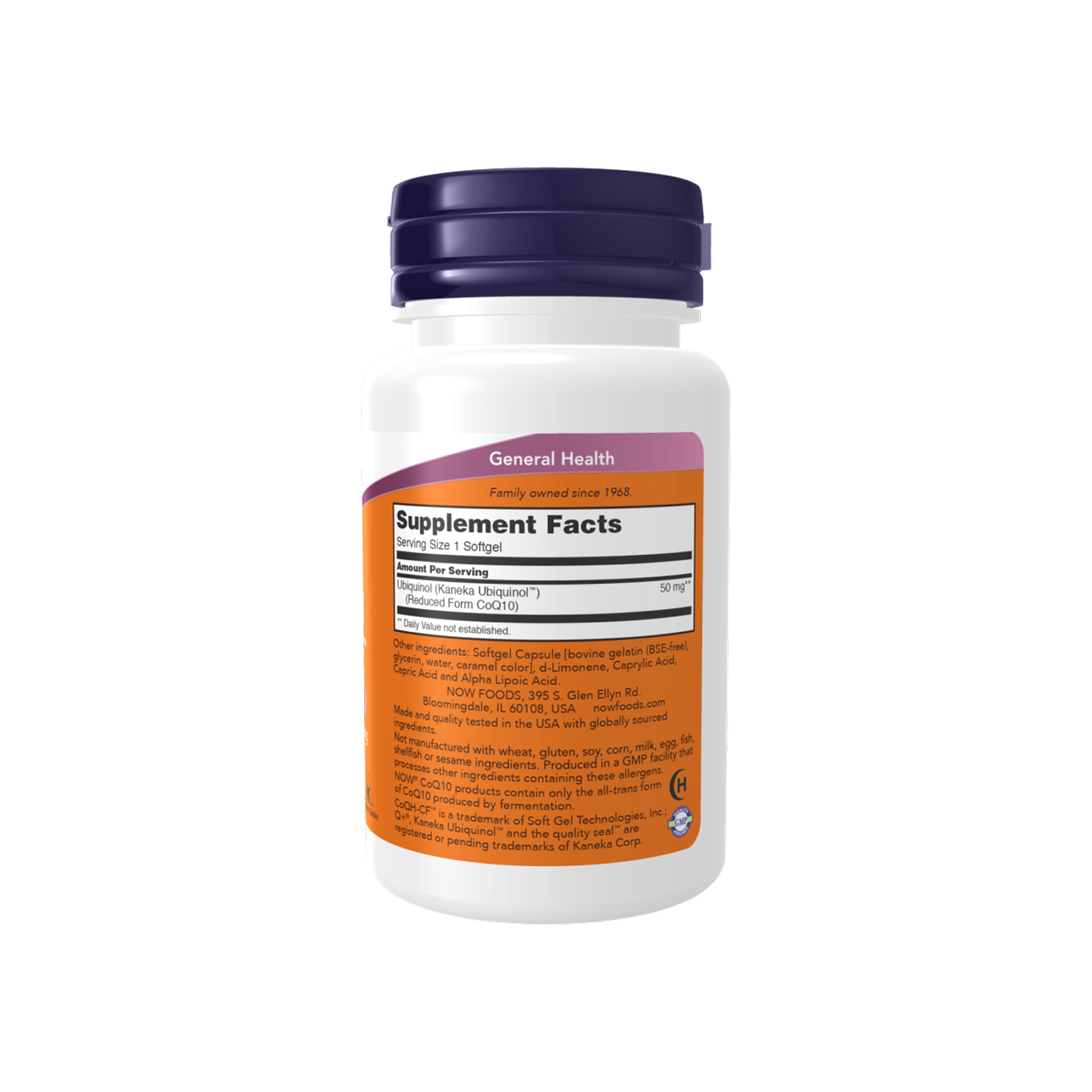 NOW Foods Ubiquinol CoQH-CF 60 cápsulas blandas